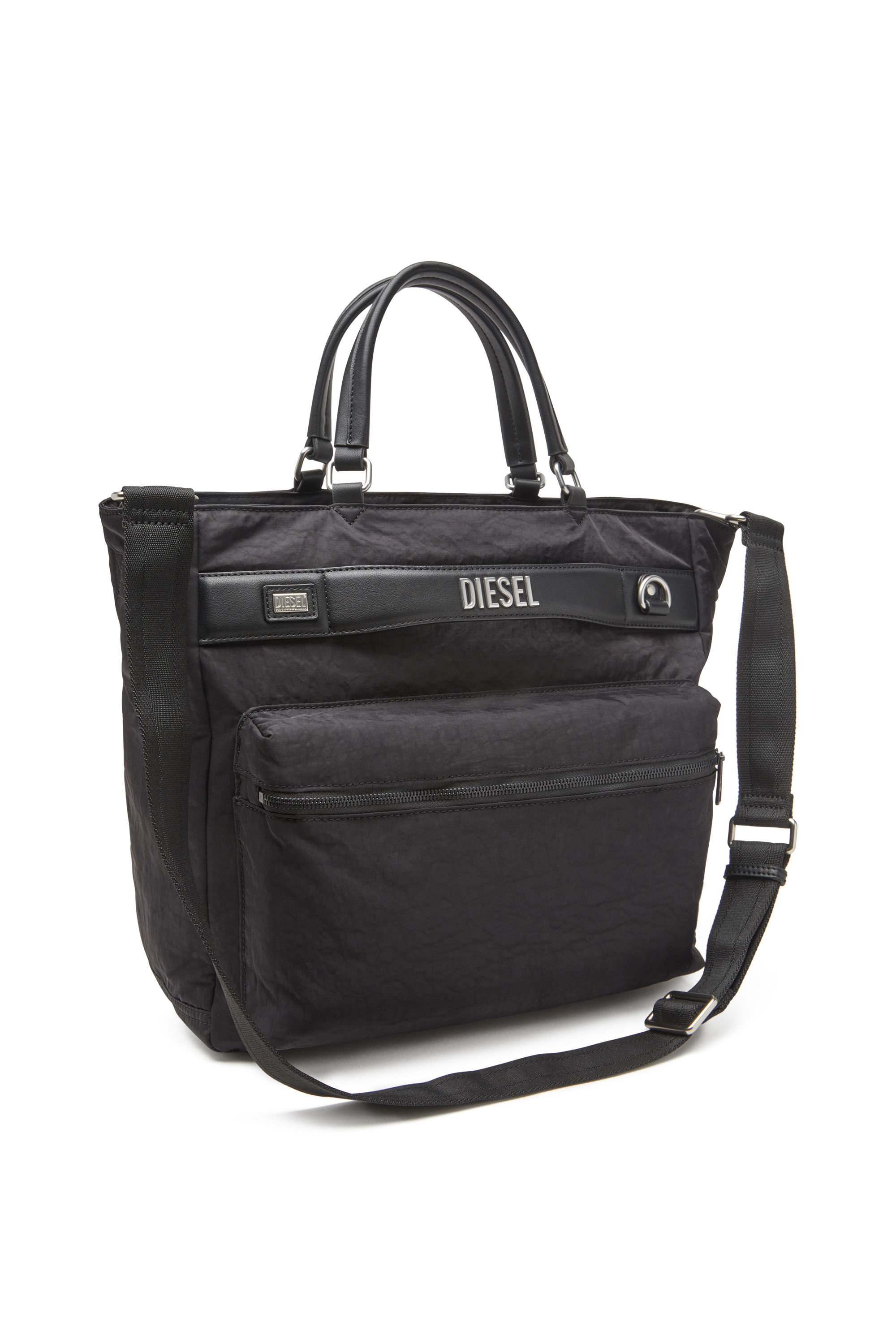 LOGOS BRIEFCASE Logos-Briefcase in washed nylon｜ブラック｜メンズ｜DIESEL