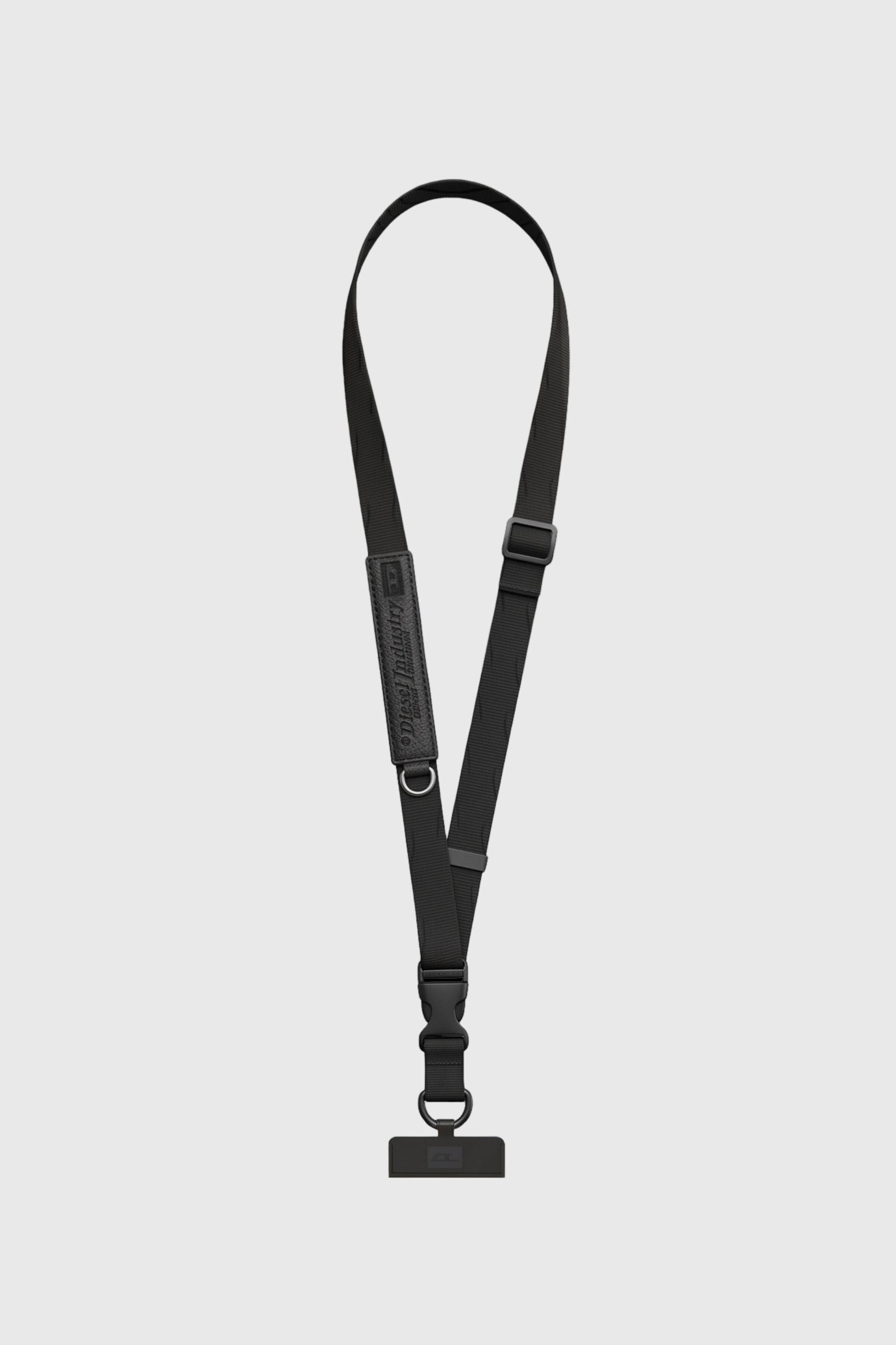 Diesel - 60658 UNIVERSAL STRAP, Unisex's Flag D necklace phone crossbody strap in ブラック - 1