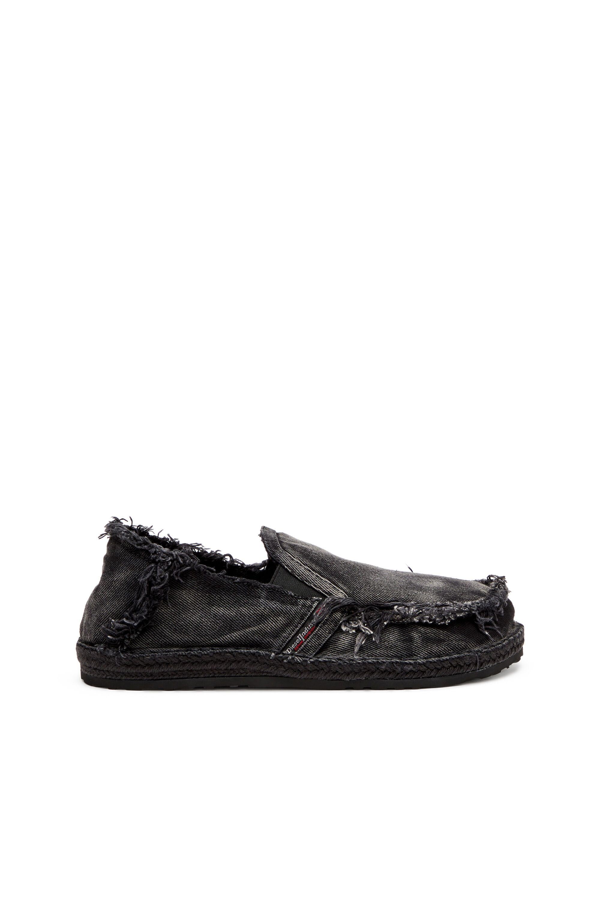 Diesel - D-LUKAS ESP, Male's D-Lukas-Espadrille loafers in distressed denim in ブラック - 1