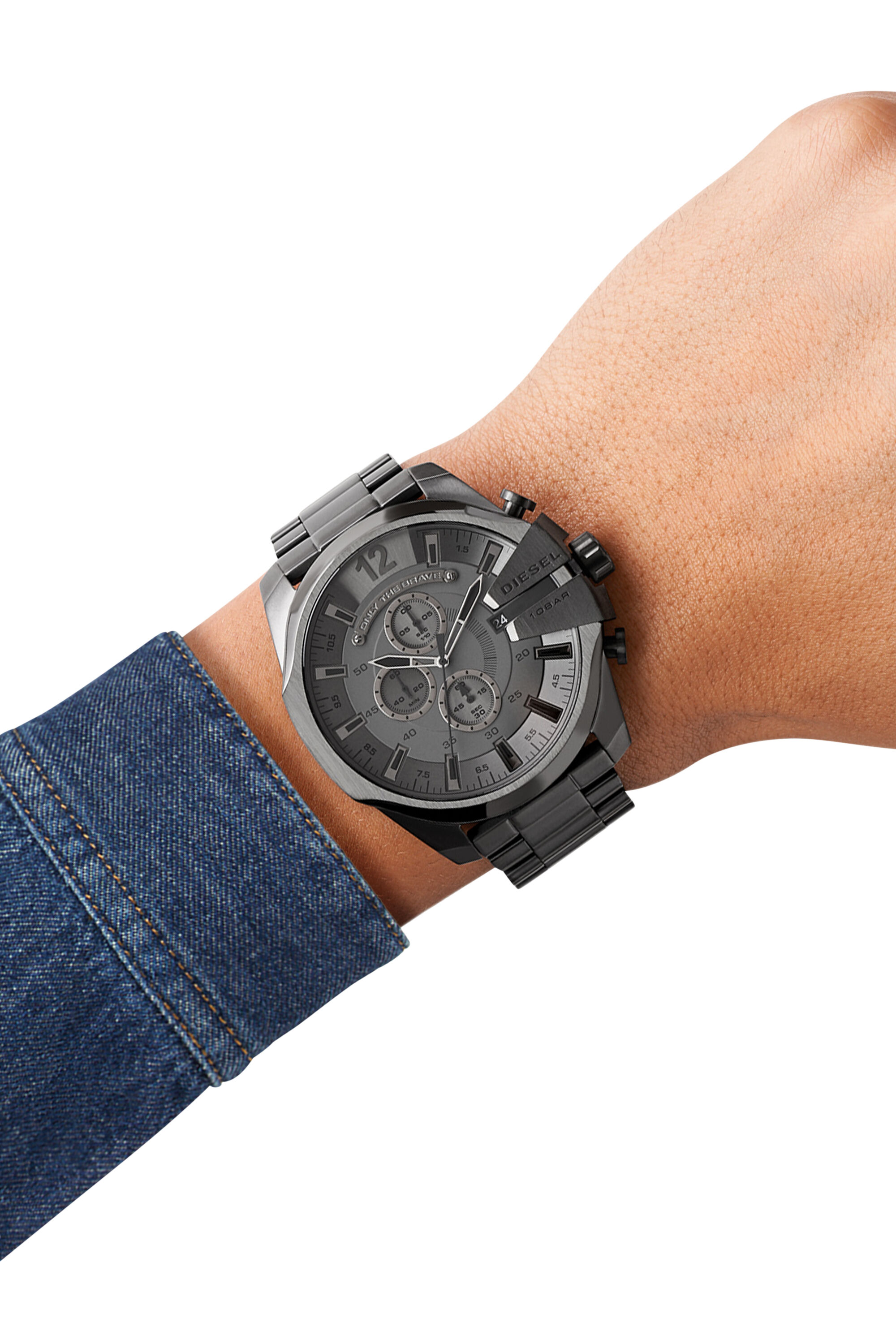 Diesel - DZ4282, Male's Mega Chief watch with black plating in メタルグレー - 5