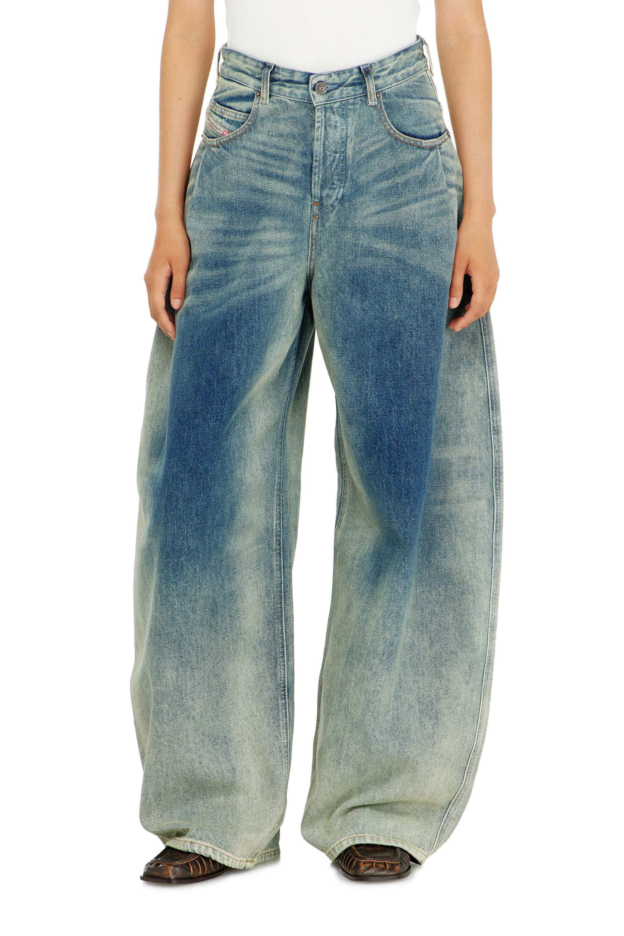 Diesel - Female's Relaxed Jeans 1987 D-Khelz 007EF, ミディアムブルー - 4