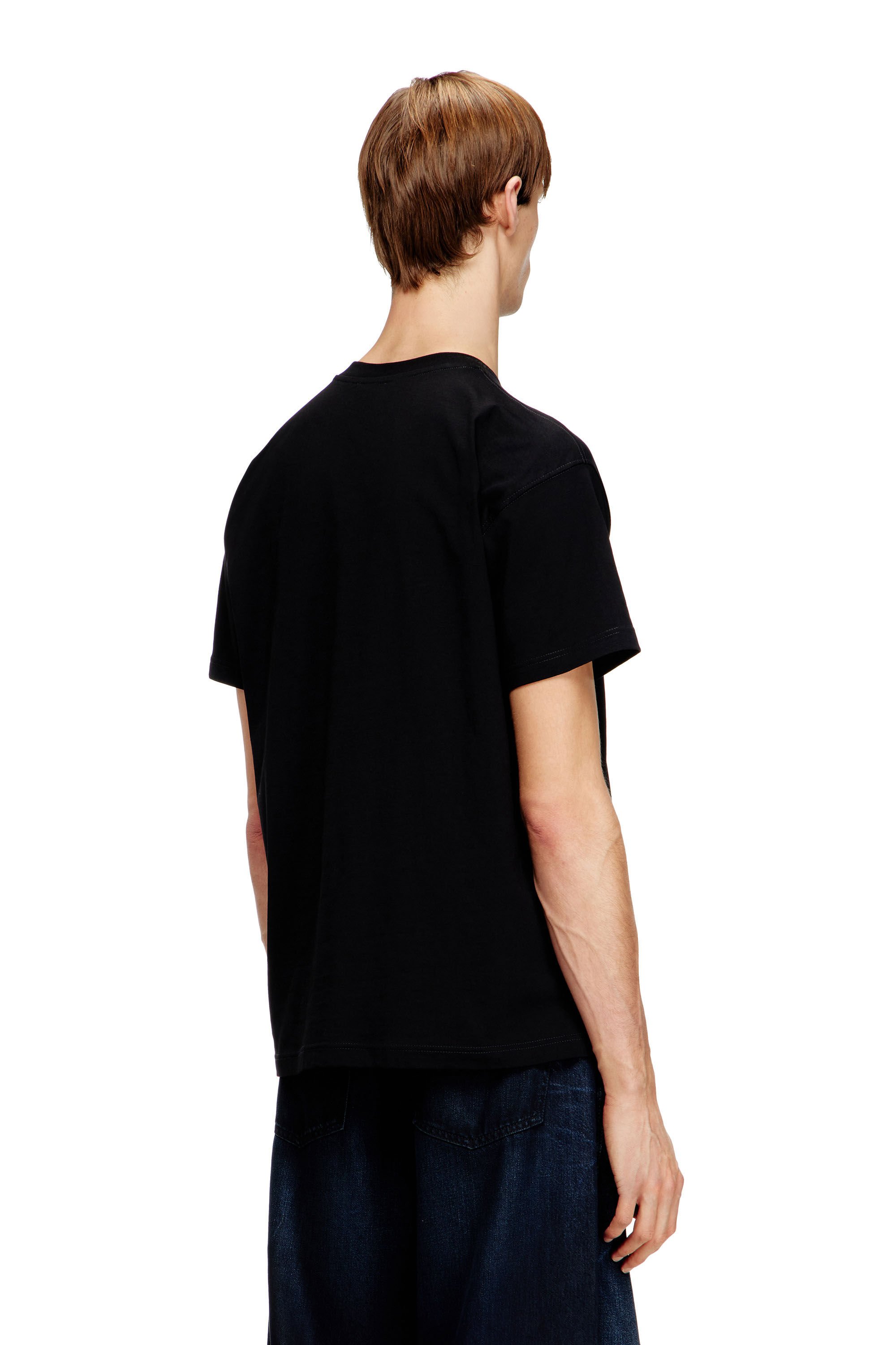 Diesel - T-NORM-V10, Male's Tシャツ in ブラック - 4