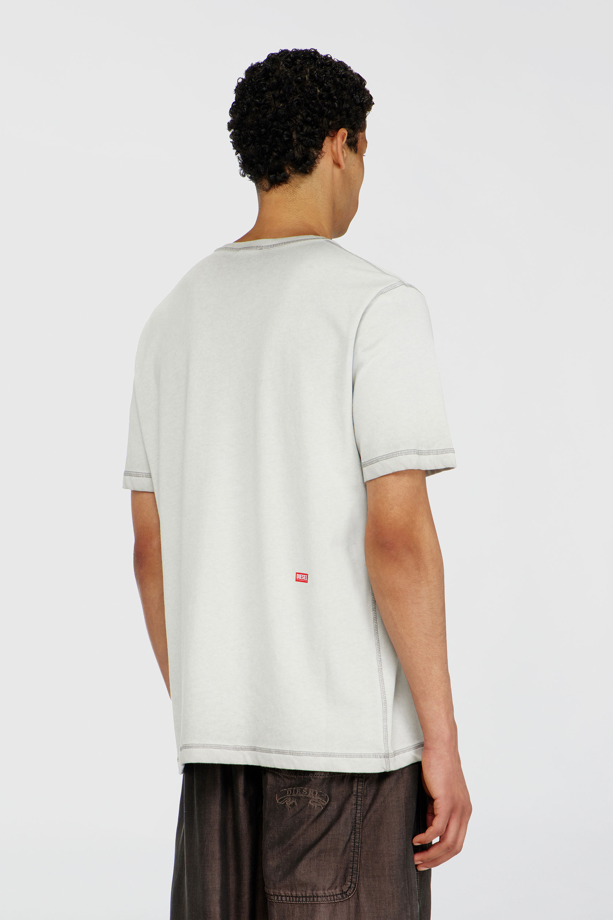 Diesel - T-RAWJUST-AA1, Male's Tシャツ in ライトグレー - 4