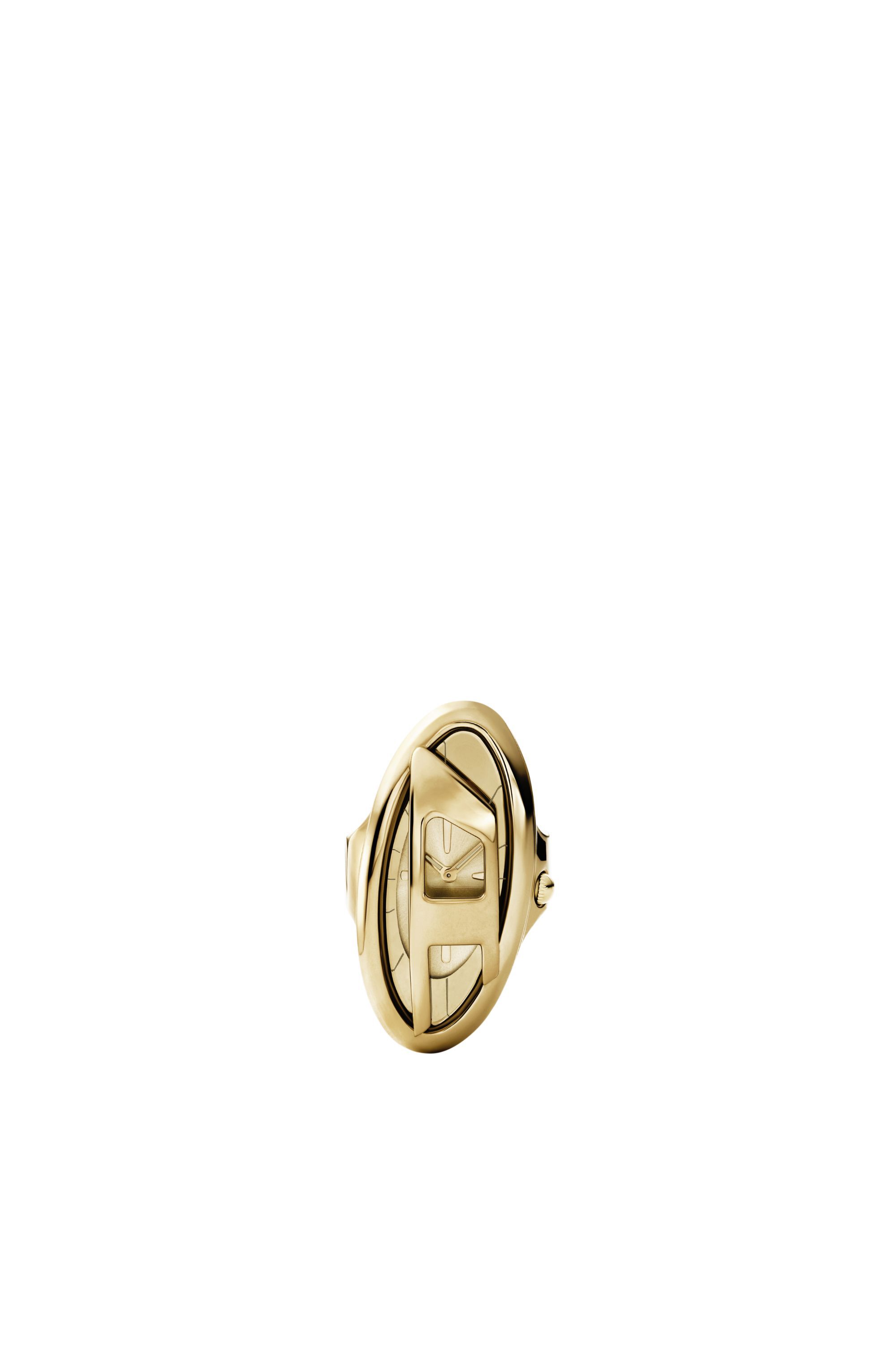 Diesel - DZ5626 WATCH, Female's D-Era gold-tone stainless steel ring watch in ゴールド - 2