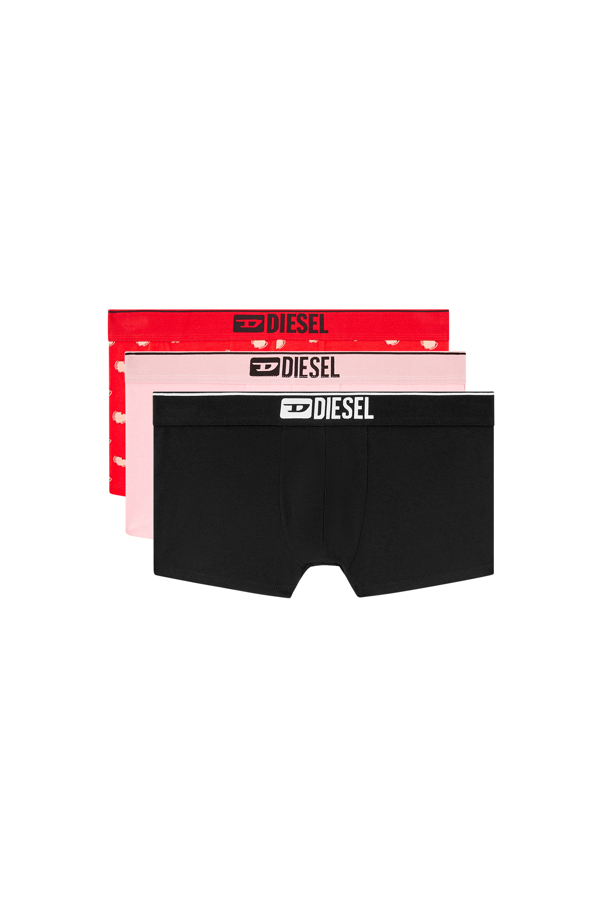 Diesel - DAMIEN-GFT-3PACK, Male's Three-pack boxer briefs with heart motif in ブラック/レッド - 2