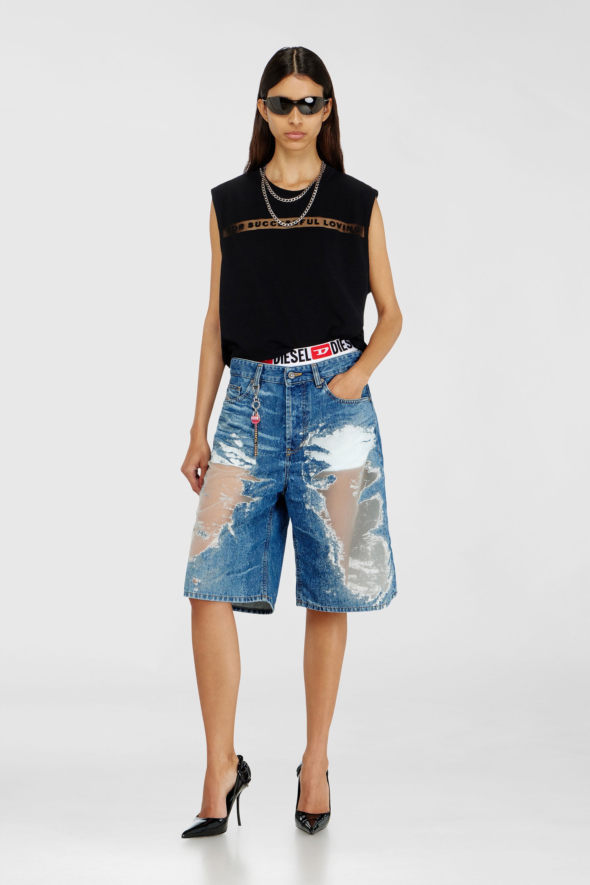 Diesel - PR-T-NORM-BISC-MATI-R, Unisex's Tank top with For Successful Loving logo in ブラック - 7