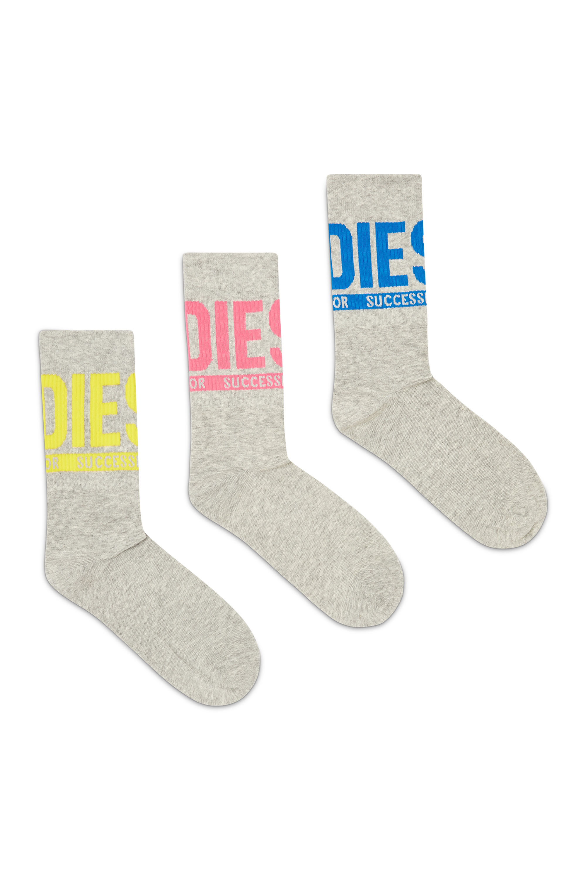 Diesel - SKM-RAY-THREEPACK, Male's ソックス 3枚パック in グレー - 1