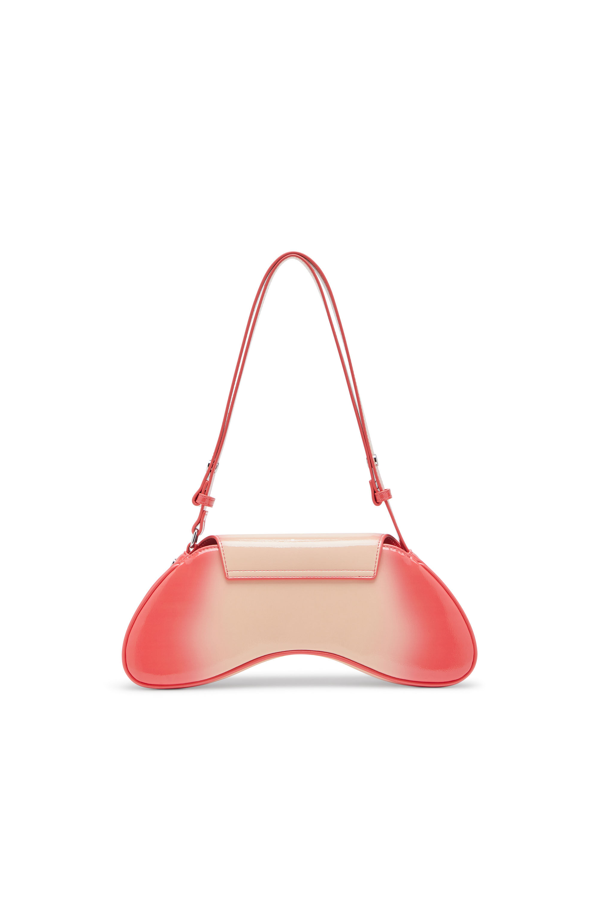 Diesel - PLAY CROSSBODY, Female's Play-Shoulder bag in printed glossy PU in ピンク / ホワイト - 3