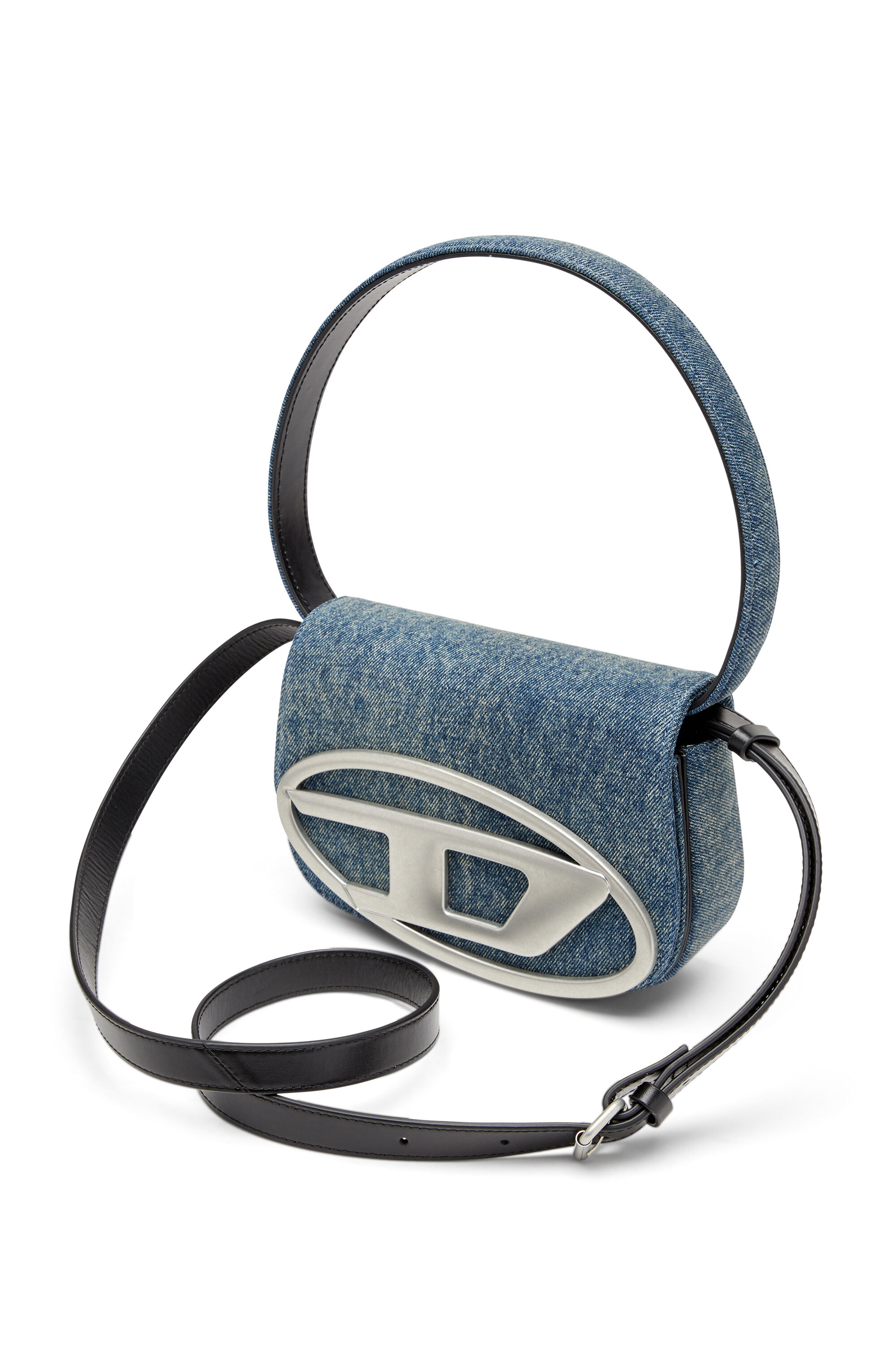 Diesel - 1DR, Female's 1DR-Iconic shoulder bag in solarised denim in ブルー - 6