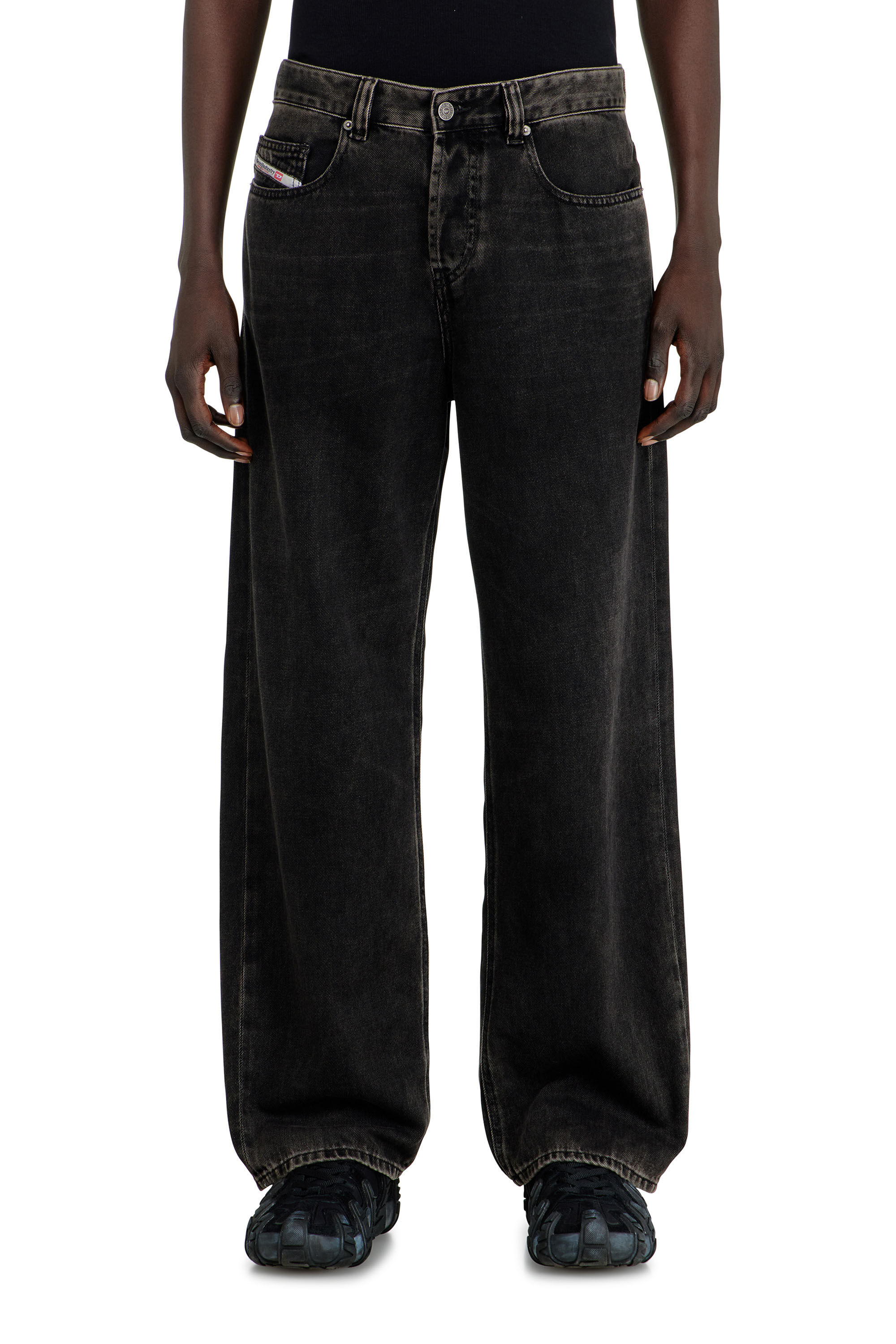 Diesel - Male's Relaxed Jeans 2001 D-Macro 09I35, ブラック/ダークグレー - 5