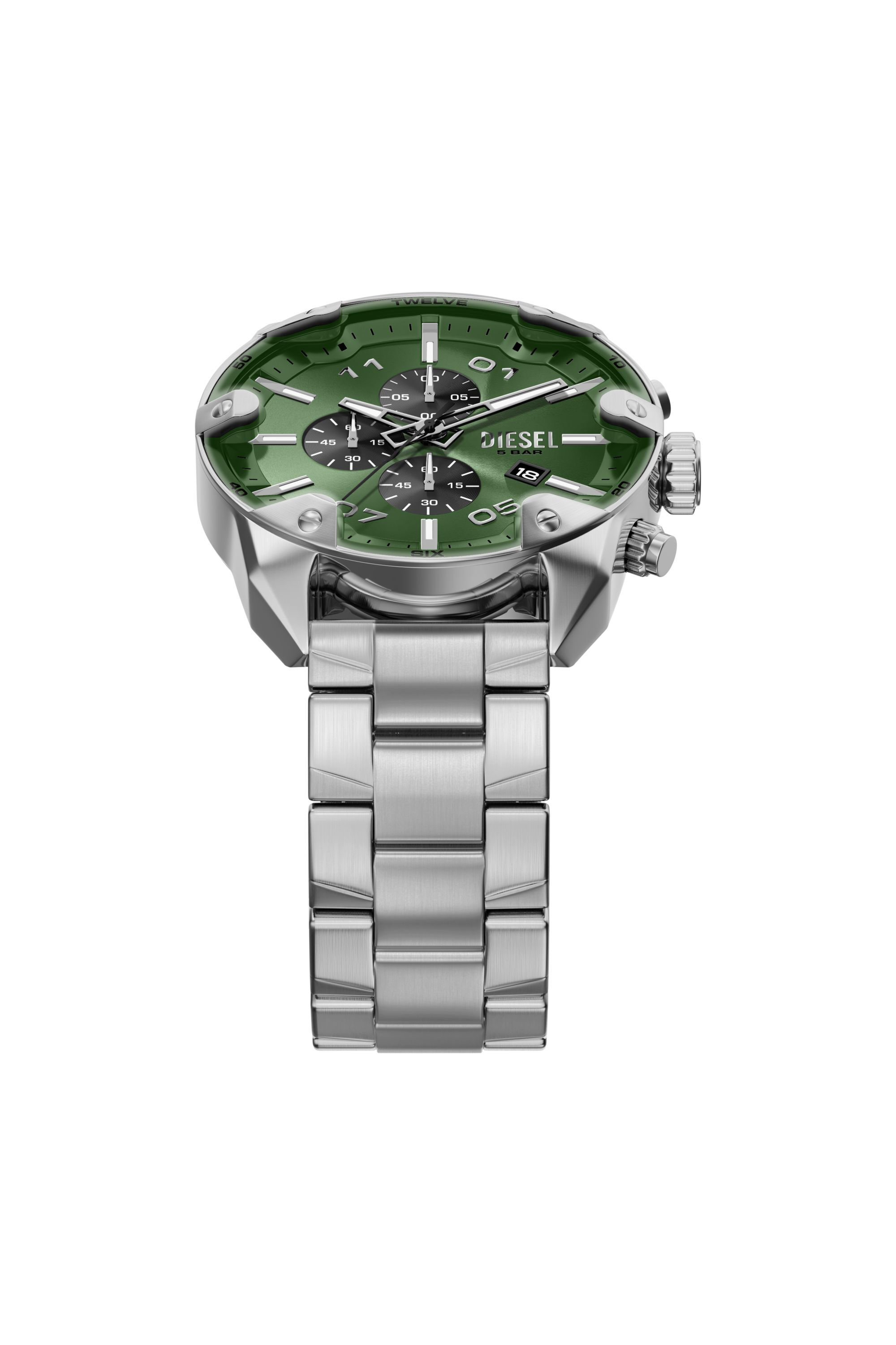 DZ4712 WATCH Spiked stainless steel watch｜シルバー｜メンズ｜DIESEL