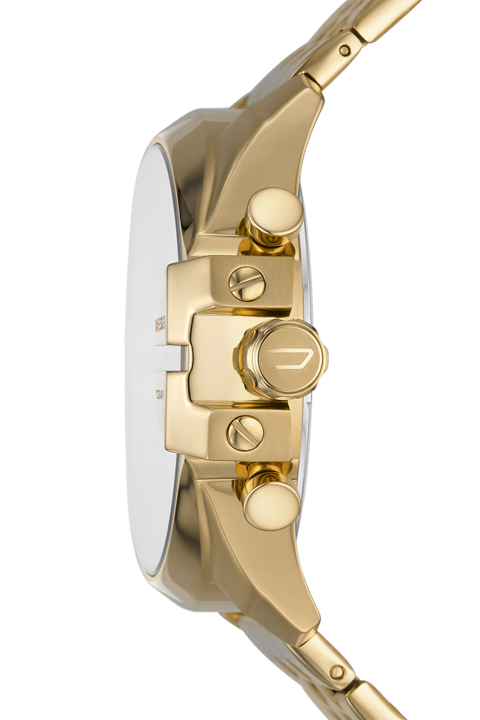 Diesel - DZ4565, Male's Baby Chief chronograph gold-tone stainless steel watch in ゴールド - 3