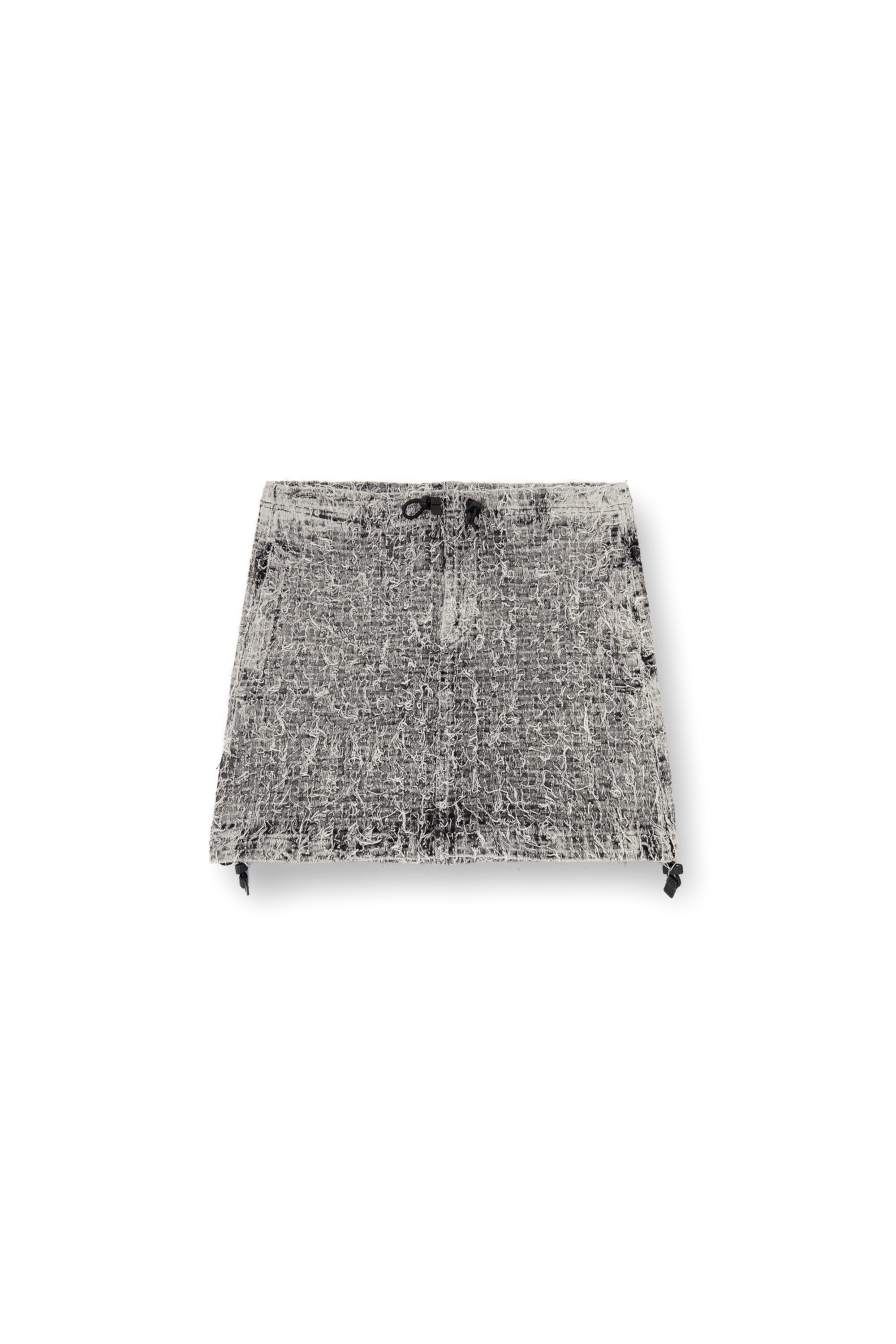 Diesel - DE-MINI-S, Female's Mini skirt in bouclé denim in グレー - 2