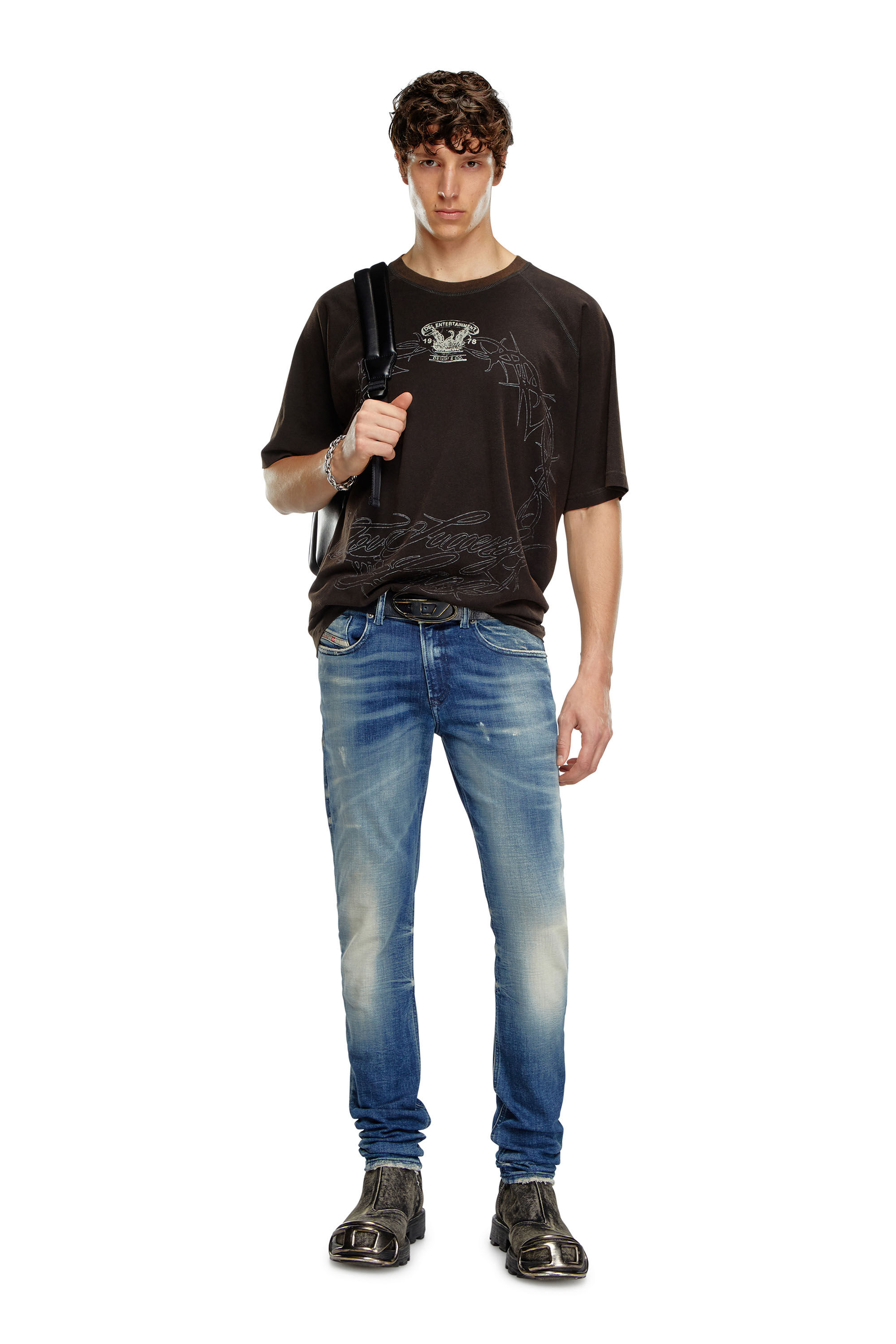 Diesel - Male's Skinny Jeans 1979 Sleenker 09J24, ミディアムブルー - 1