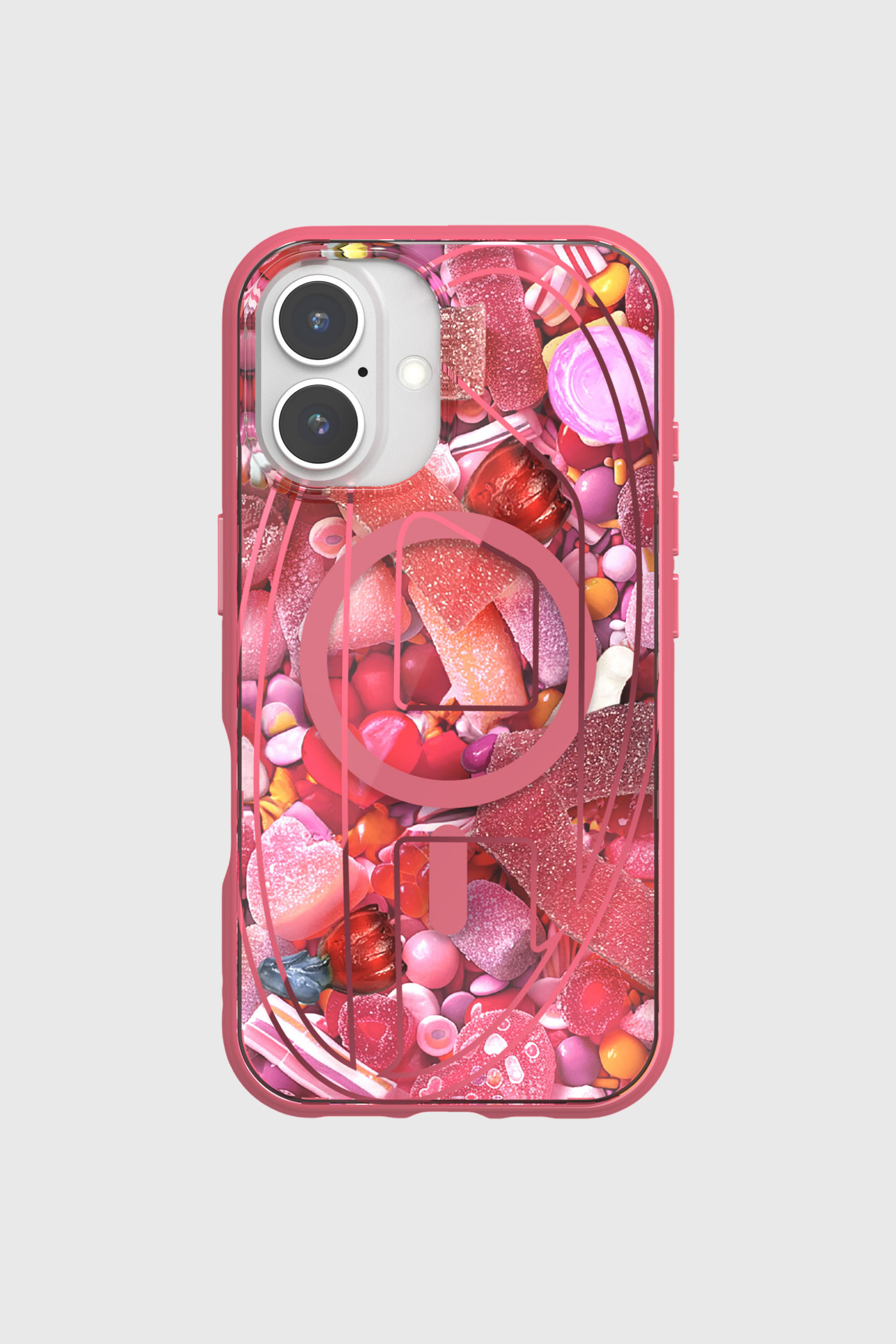 Diesel - 60249 AOP CASE, Unisex's Oval D Case with Magsafe iPhone 16 in ピンク / ホワイト - 2