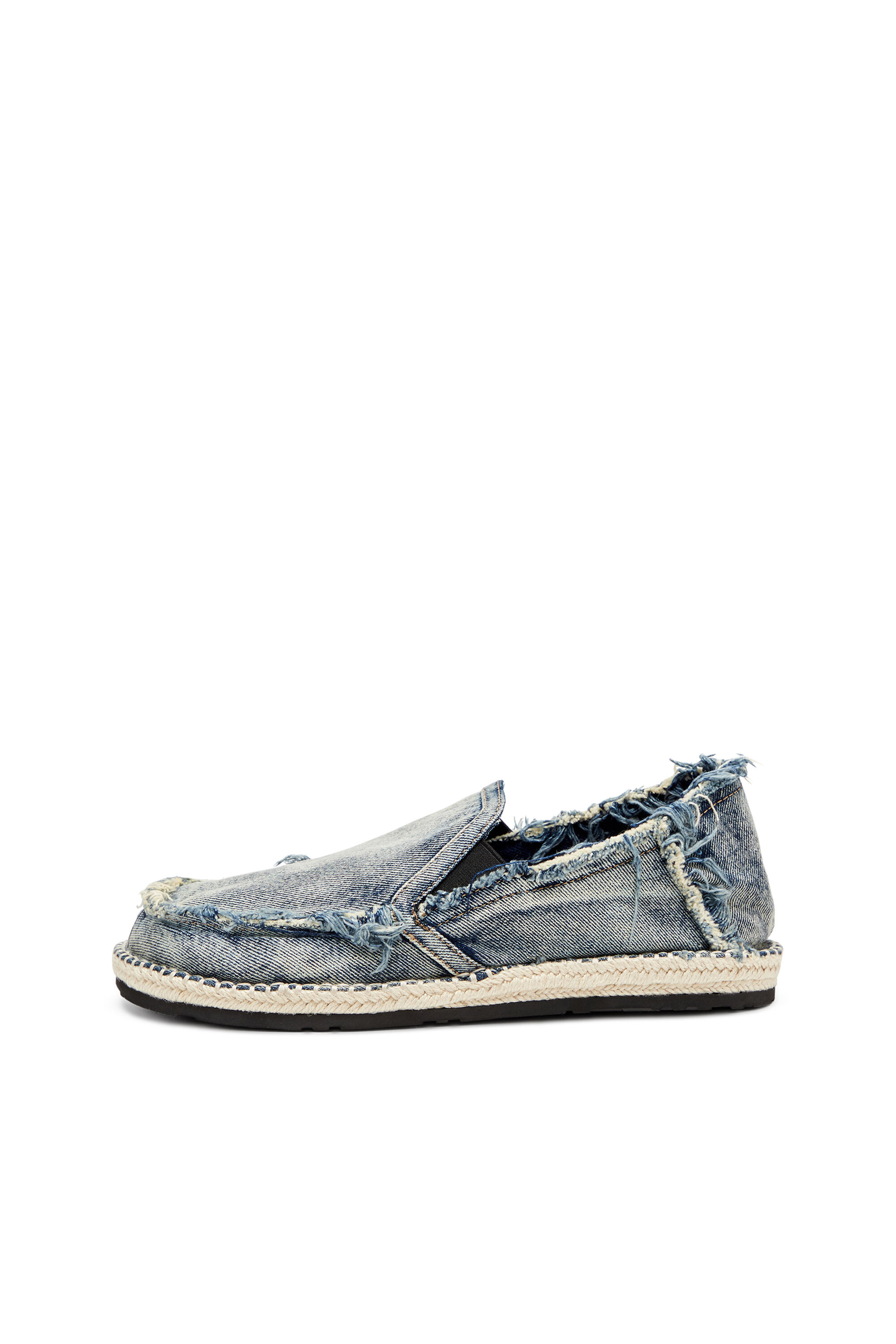Diesel - D-LUKAS ESP, Male's D-Lukas-Espadrille loafers in distressed denim in ライトブルー - 7