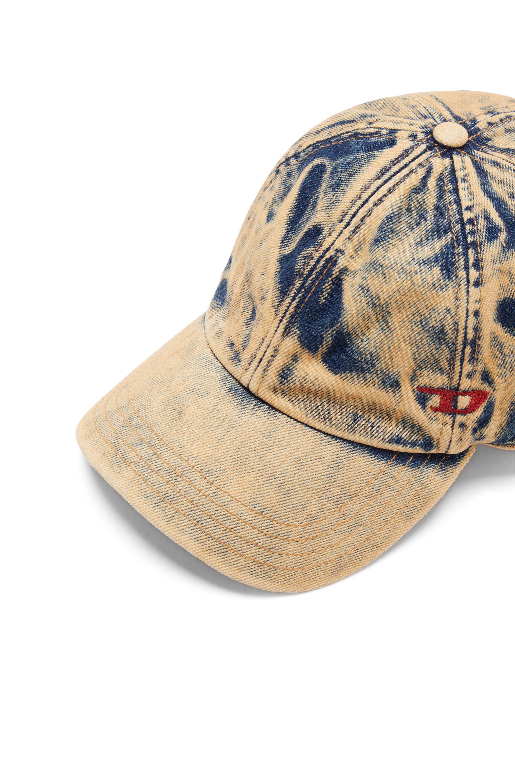 Diesel - C-SAB, Male's キャップ ロゴ 刺繍 in ベージュ/ブルー - 3