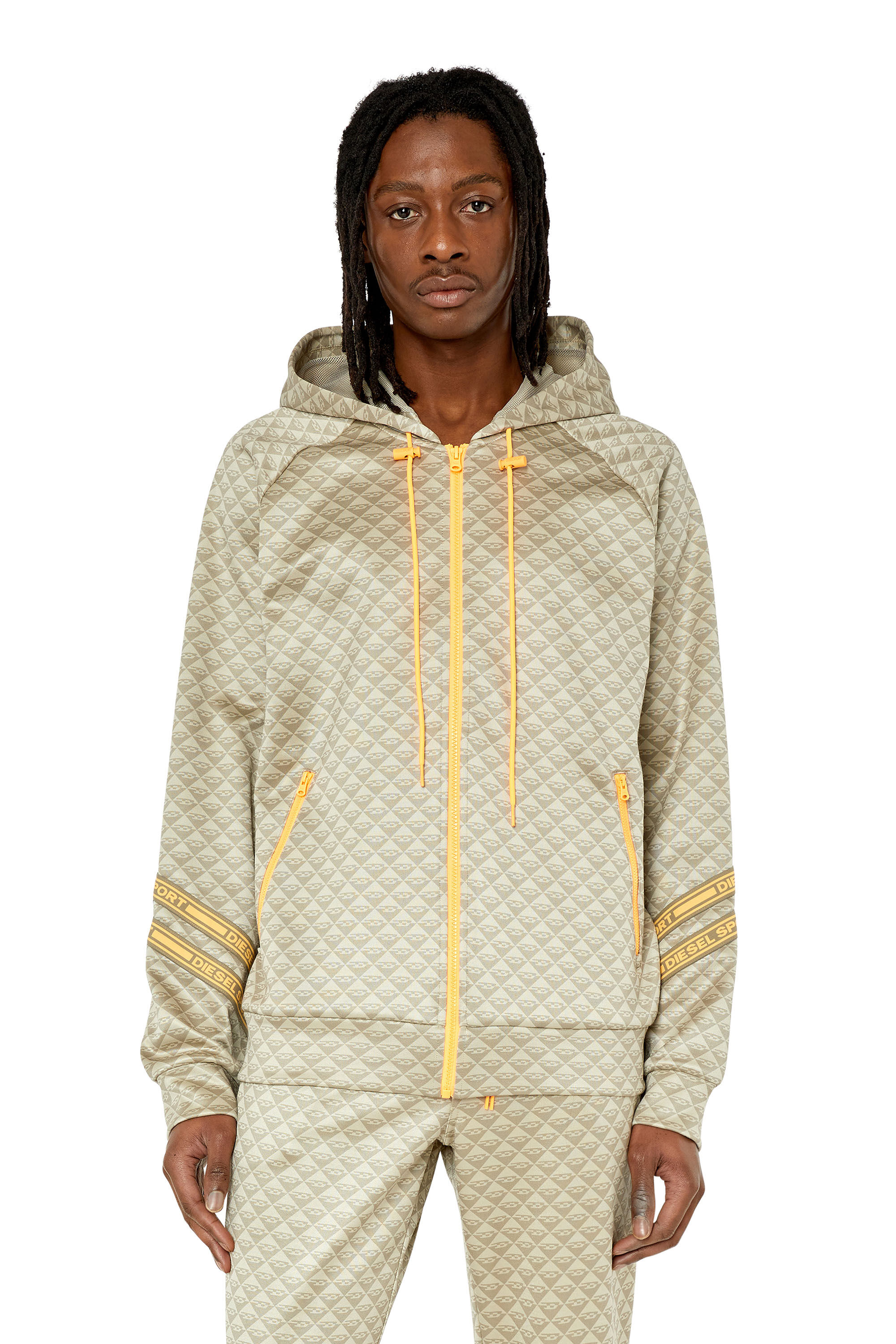 Diesel - AMST-CORBAN-HT29, Male's ジャケット ジップアップ DIESEL SPORT in ミリタリーグリーン - 3