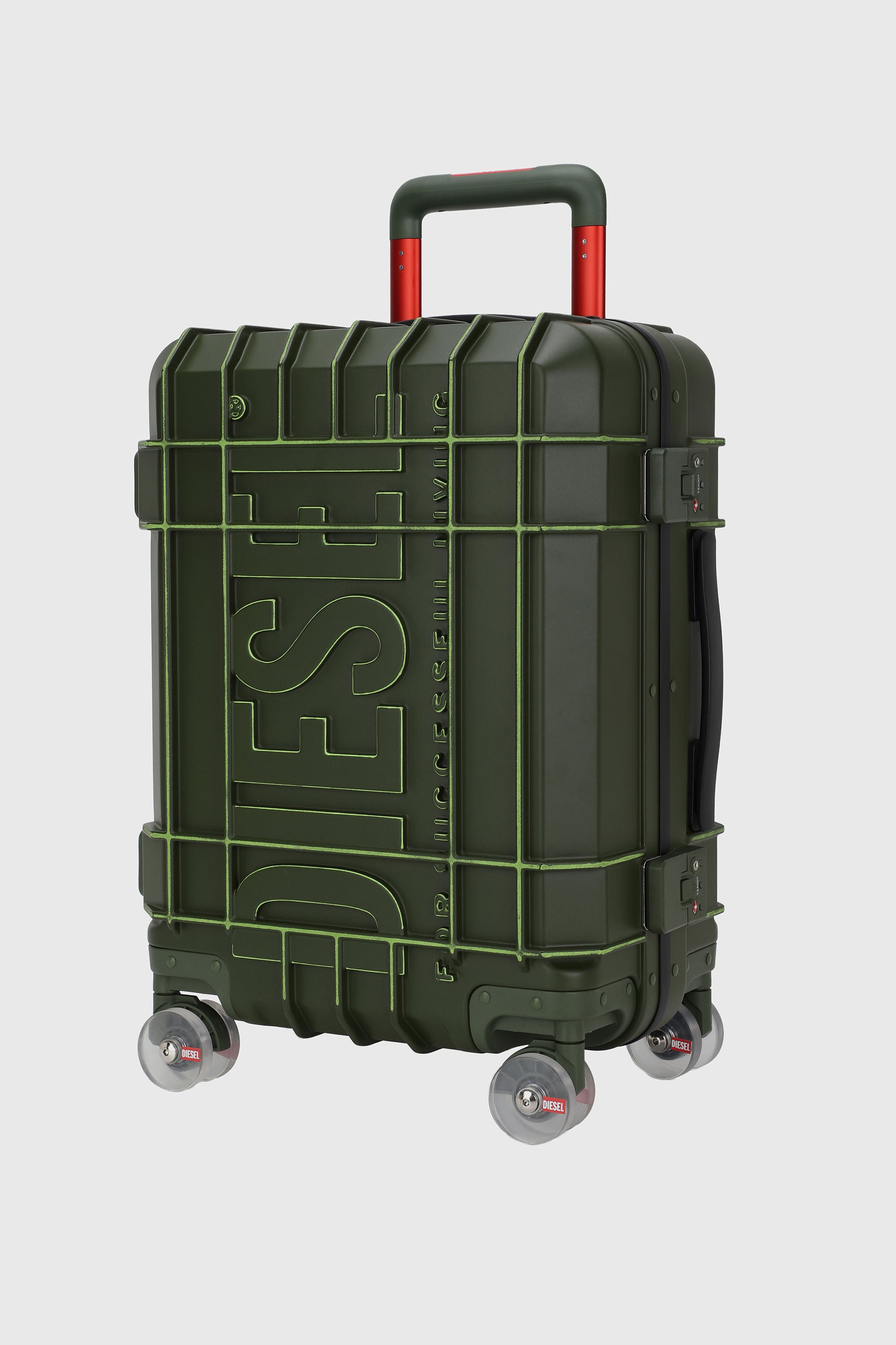 Diesel - DIESEL PC STRONG IMAGE TROLLEY- DSL003, Unisex's Rugged suitcase size S in ミリタリーグリーン - 5