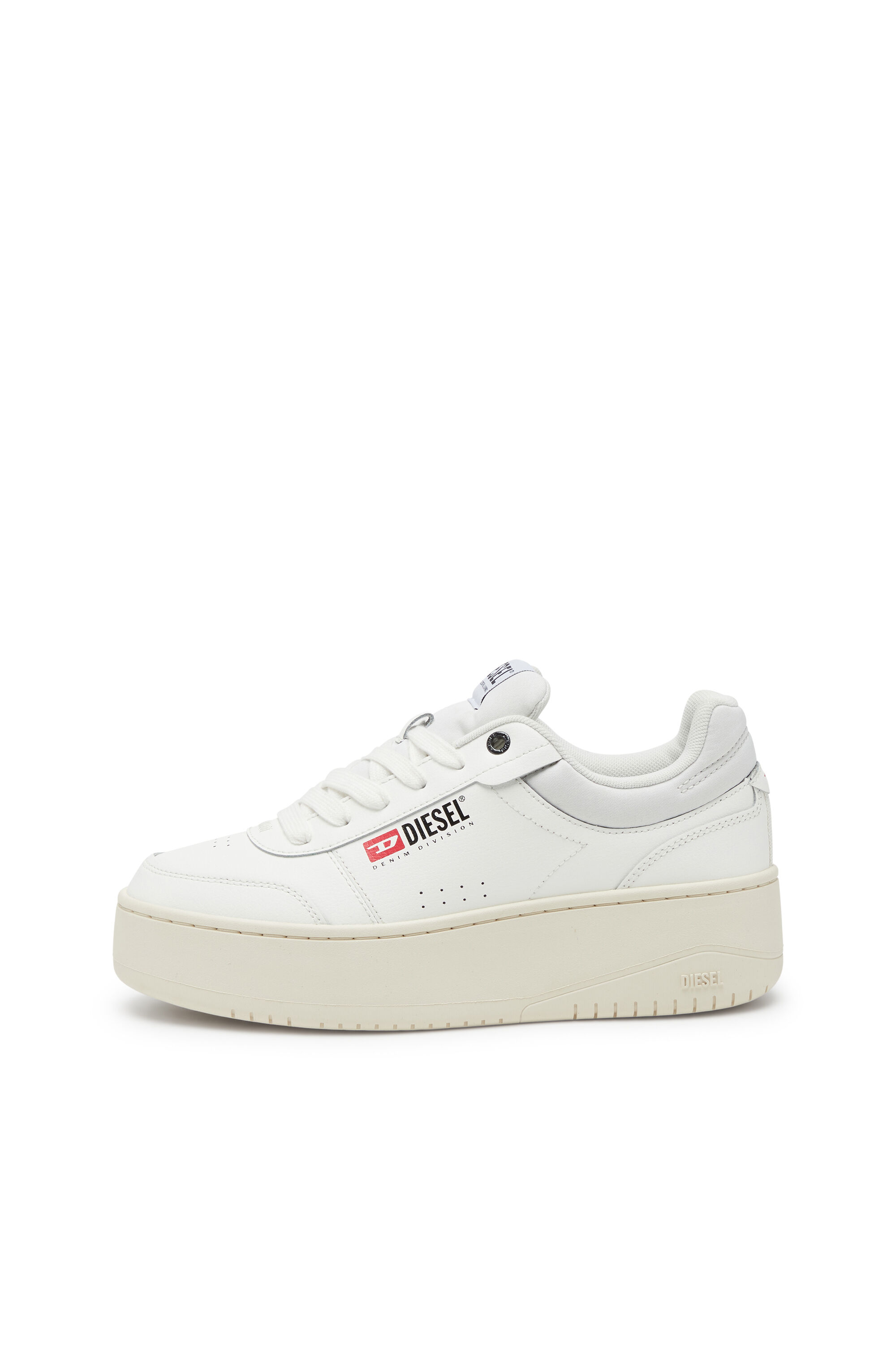 S-ATHENE BOLD VTG W S-Athene-Retro platform sneakers in leather｜ホワイト｜ウィメンズ｜ DIESEL