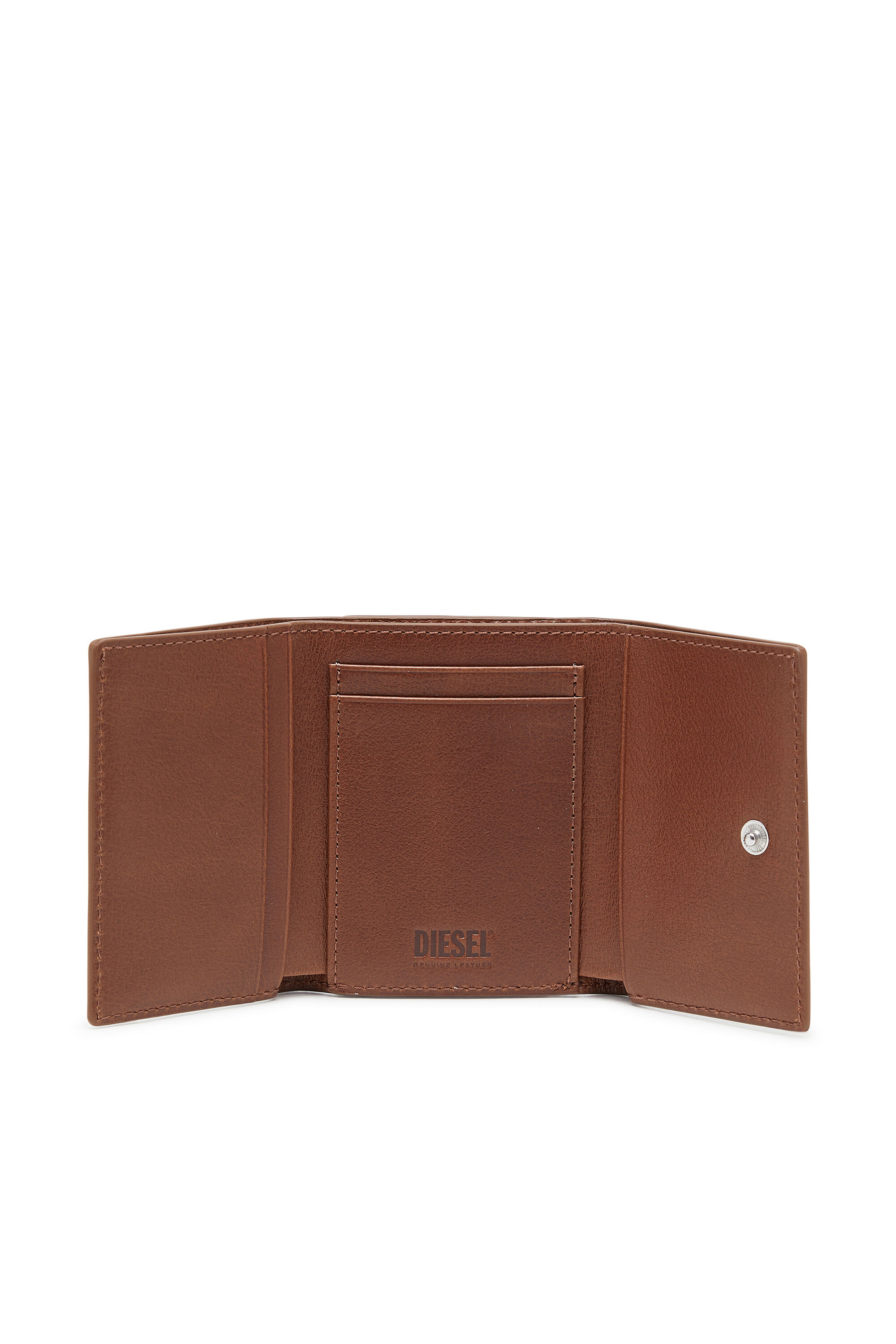 Diesel - MONOGRAM TRI-FOLD COIN S 3D, Male's 三つ折りウォレット in ブラウン - 3