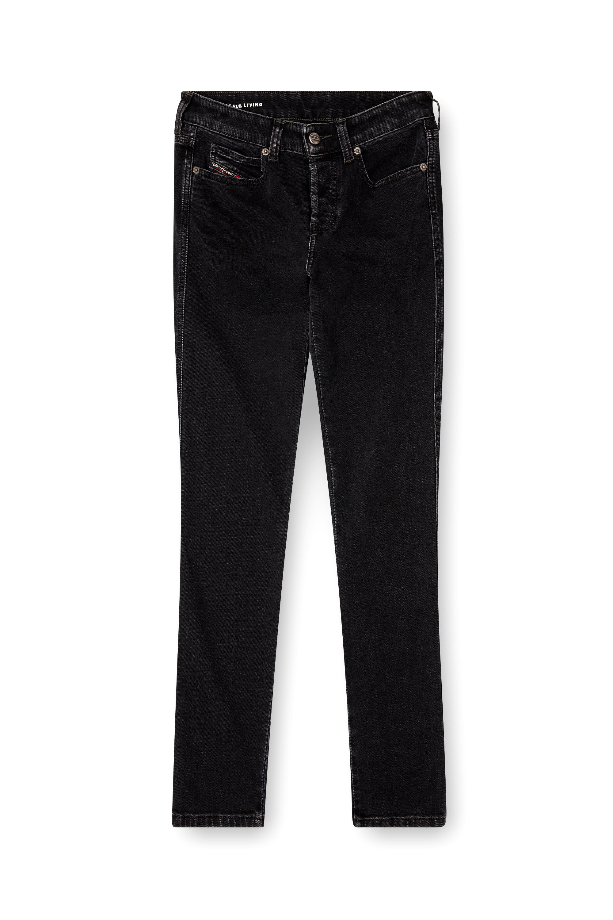 Diesel - Female's Slim Jeans 1992 D-Jiann 09M69, ブラック/ダークグレー - 2