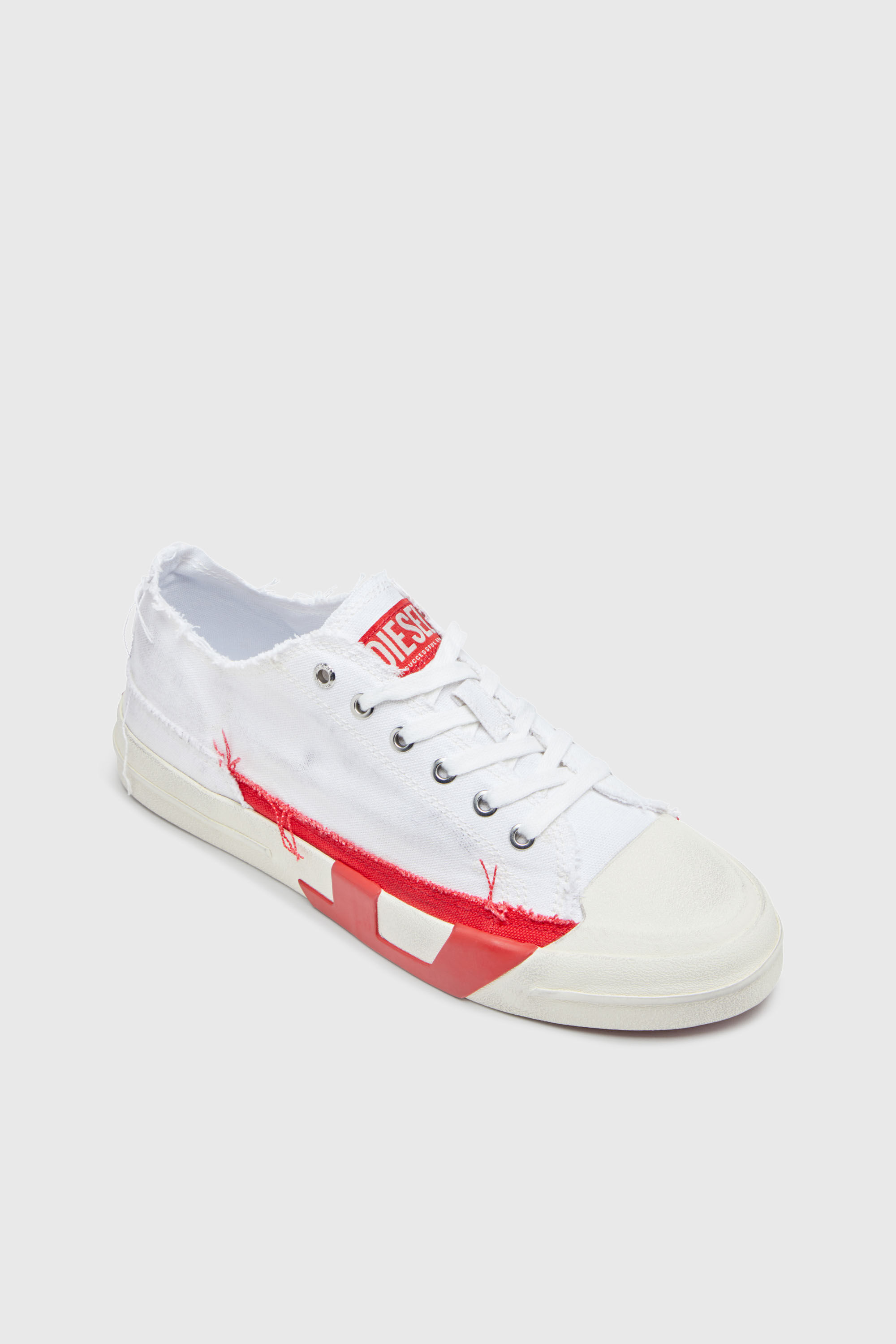 Diesel - S-D-VERSE LOW, Male's ローカットスニーカー in ホワイト/レッド/ブルー - 7