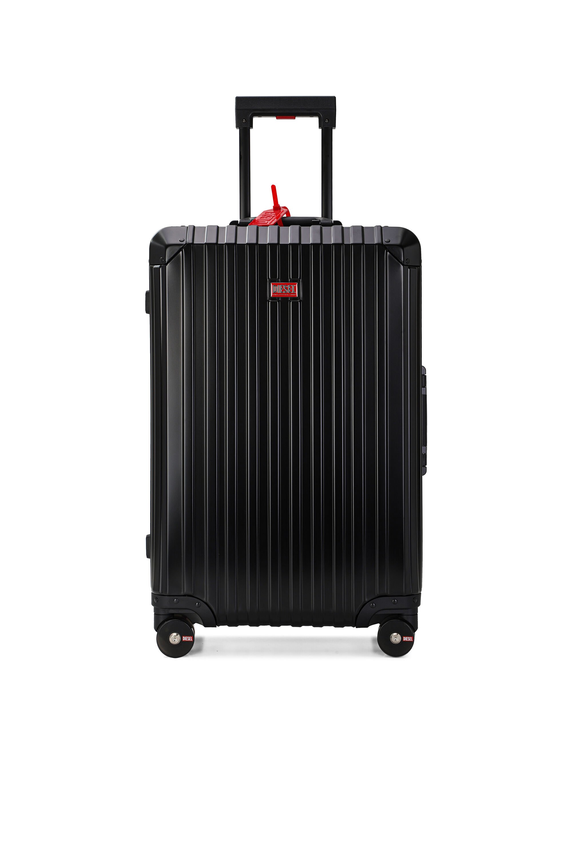 Diesel - DIESEL ALUMINUM TROLLEY- DSL002, Unisex's Aluminum Carry-On Luggage 24" in ブラック - 1