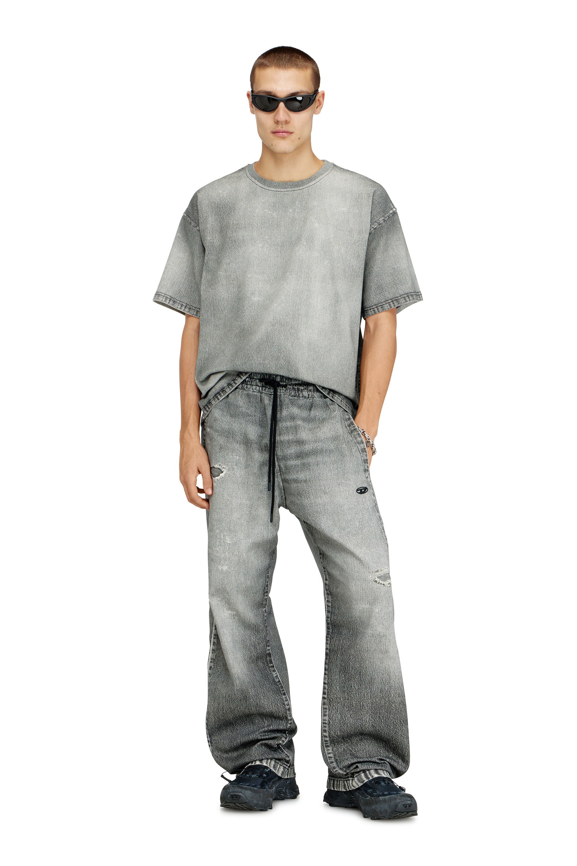 Diesel - Unisex's Relaxed D-Martyans Track Denim 068US, グレー - 7