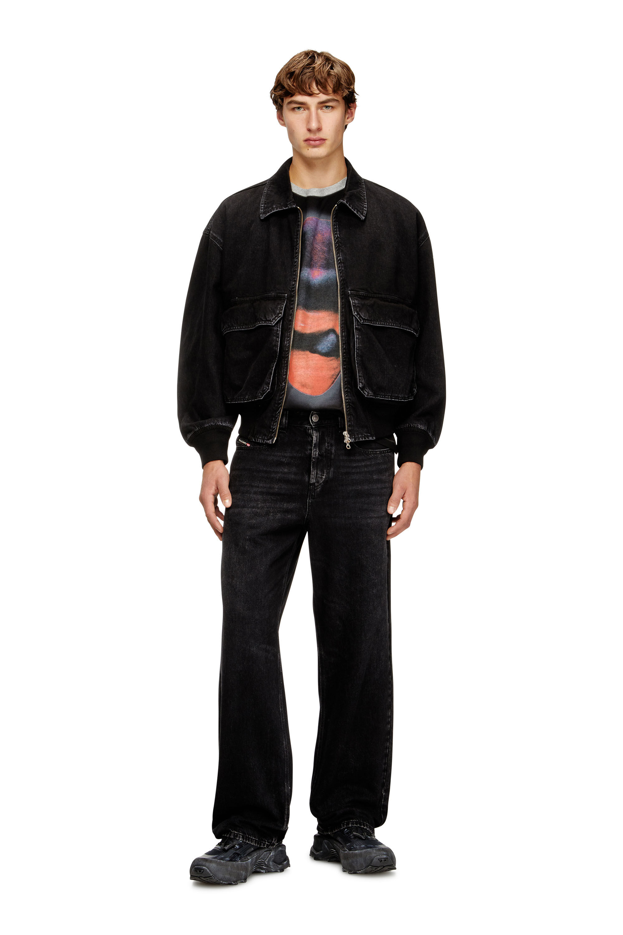 【美品】diesel archive コーティング　デニムジャケット　ブラック 美品】diesel archive コーティング デニムジャケット ブラック 【公式