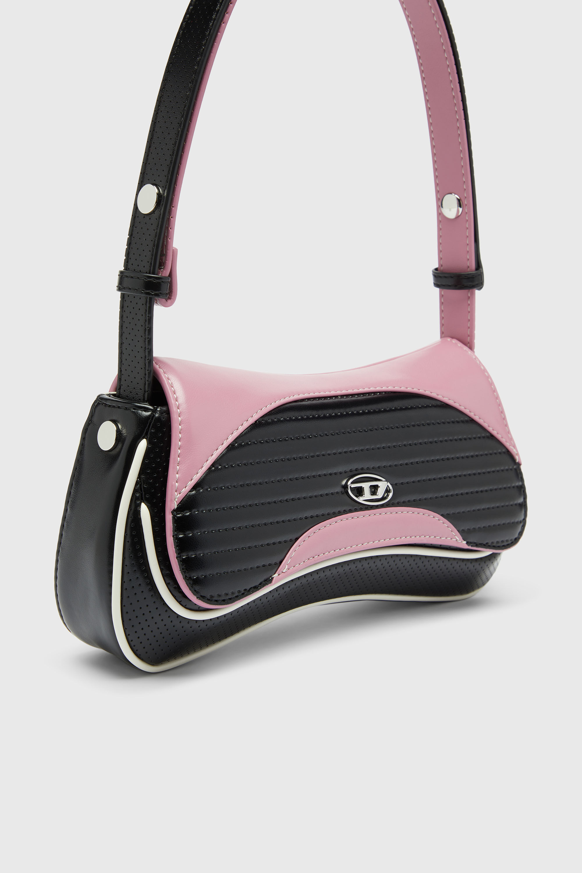 Diesel - PLAY CLUTCH, Female's クラッチバッグ in ブラック/ピンク - 6