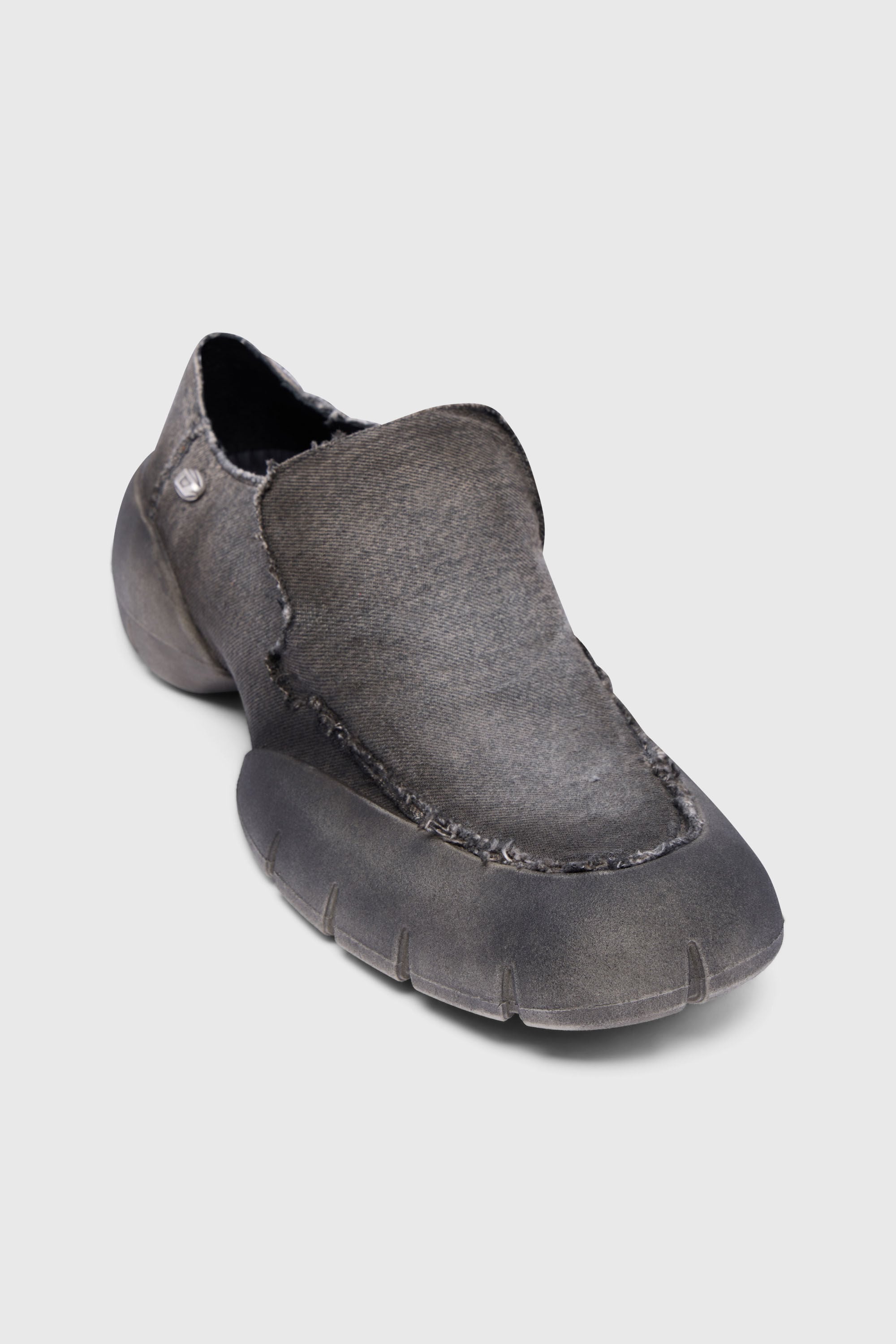 Diesel - D-MATHIEU SC, Male's D-Mathieu-Washed denim loafer with rubber sole in グレー - 6