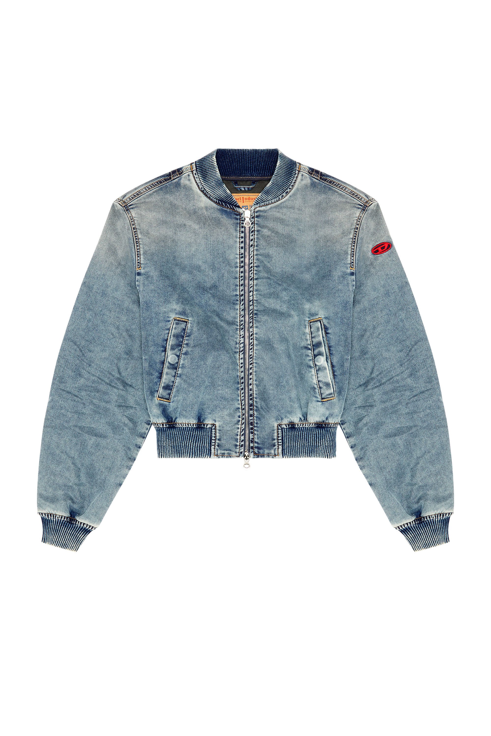Diesel - DE-KIDDO JOGG, Female's Bomber jacket in JoggJeans in ミディアムブルー - 2