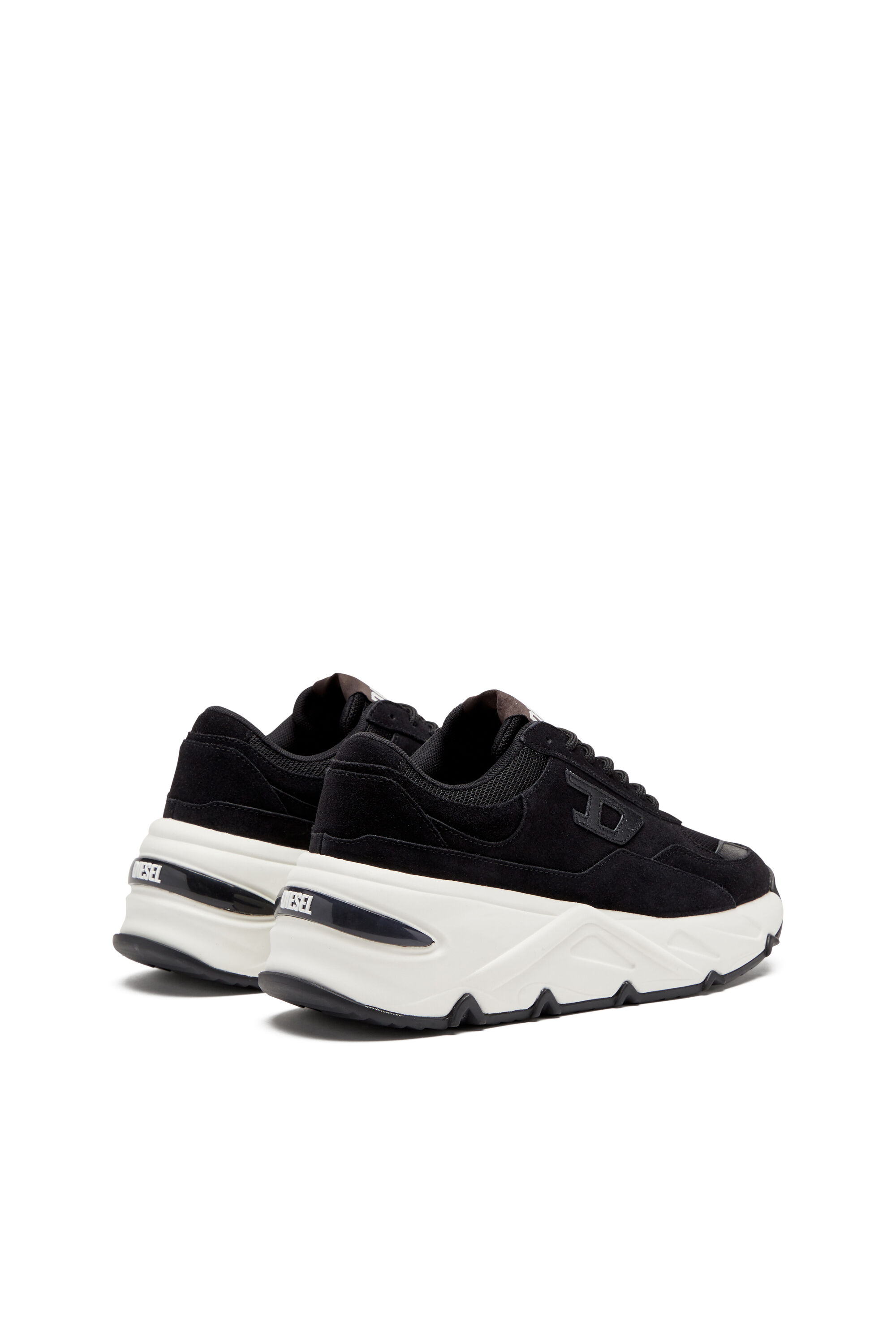 Diesel - S-SAVANNAH W, Female's S-Savannah-Platform sneakers in suede and mesh in ブラック - 3