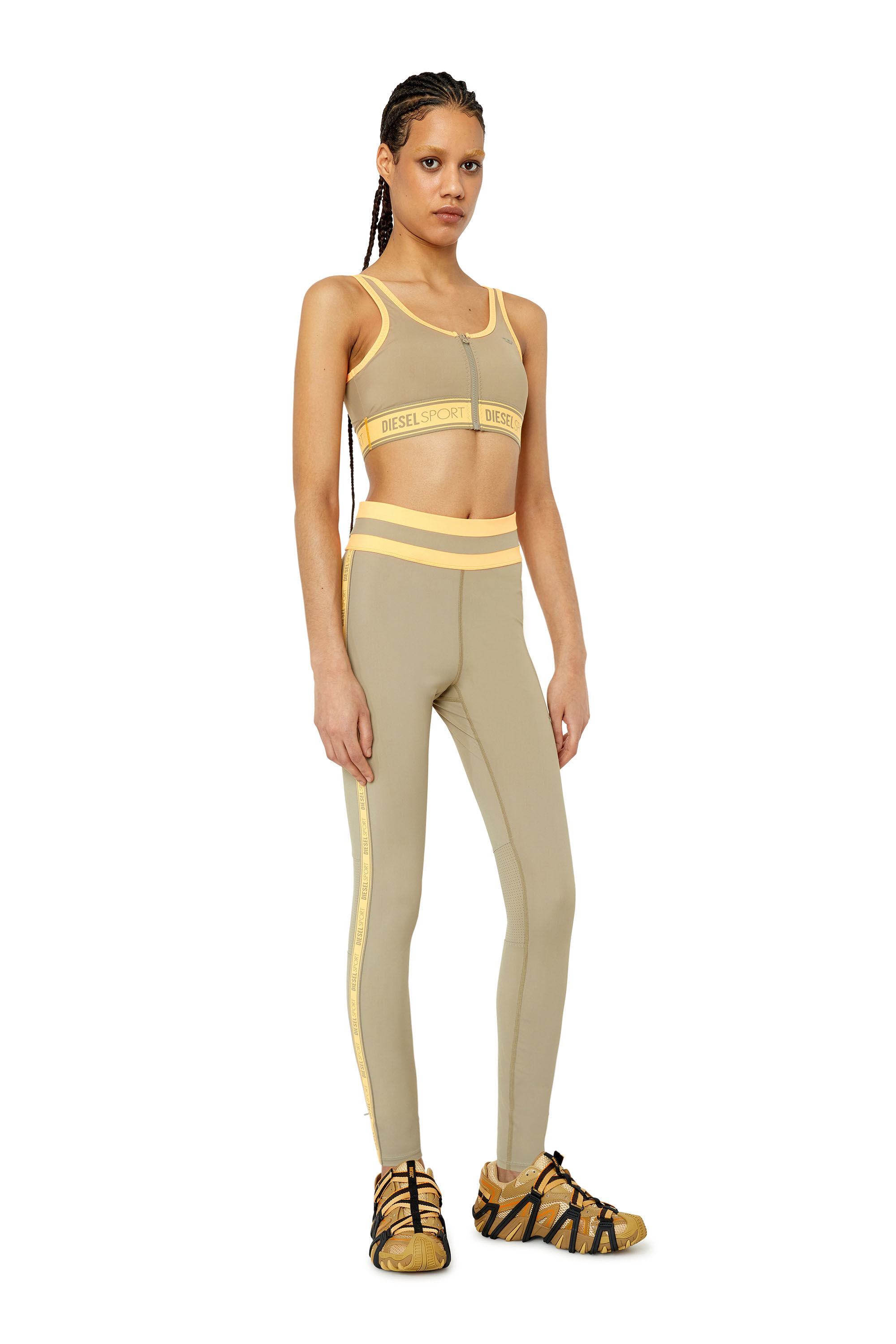 Diesel - AWSB-BREE-WT35, Female's レギンス アスレジャー スポーツ in Yellow - 1