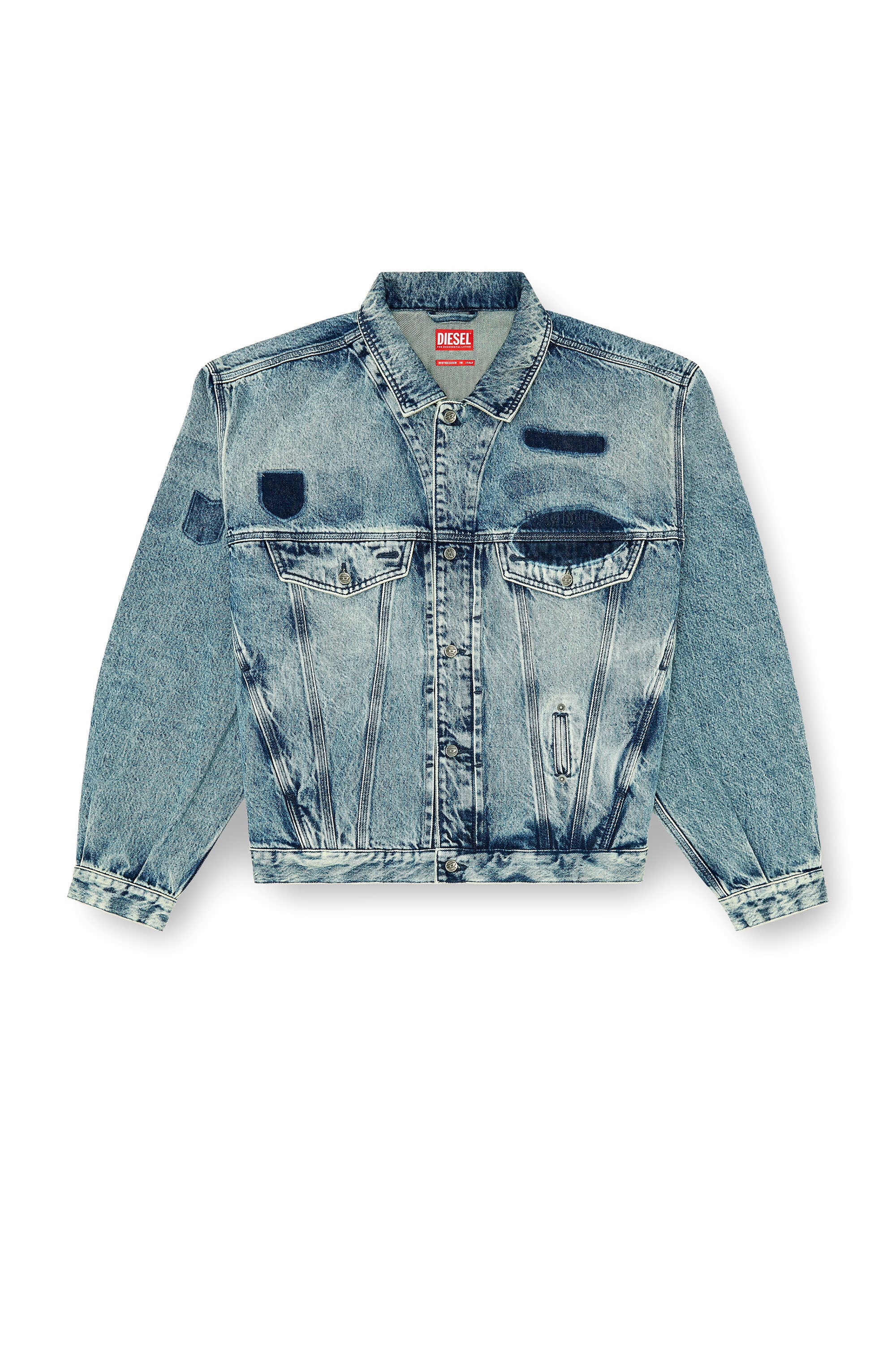 Diesel - D-DENVER-S2, Unisex's デニムジャケット in ミディアムブルー - 2