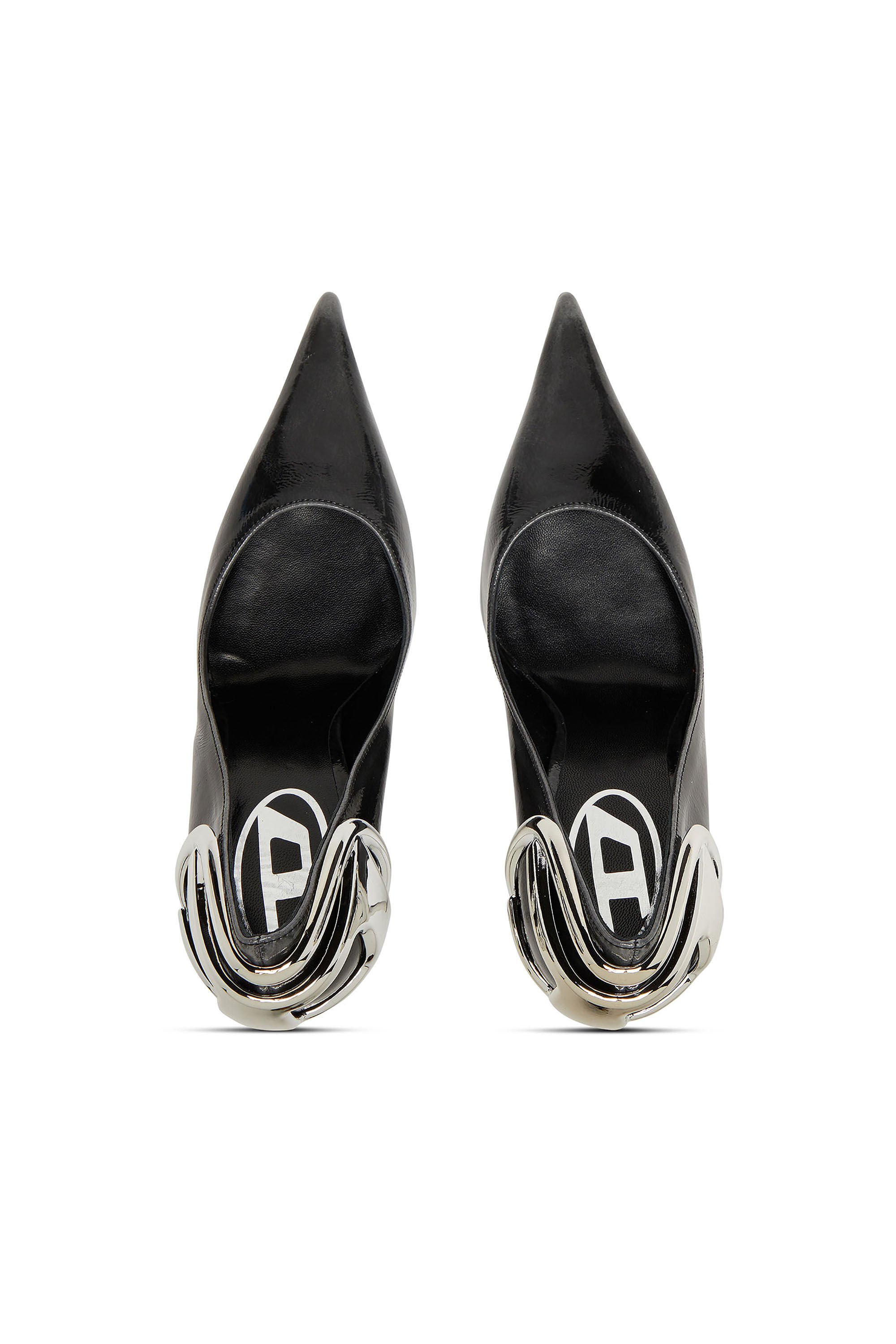 Diesel - D-TEN&HALF P, Female's D-Ten&Half-Pumps in patent pull-up leather in ブラック - 5