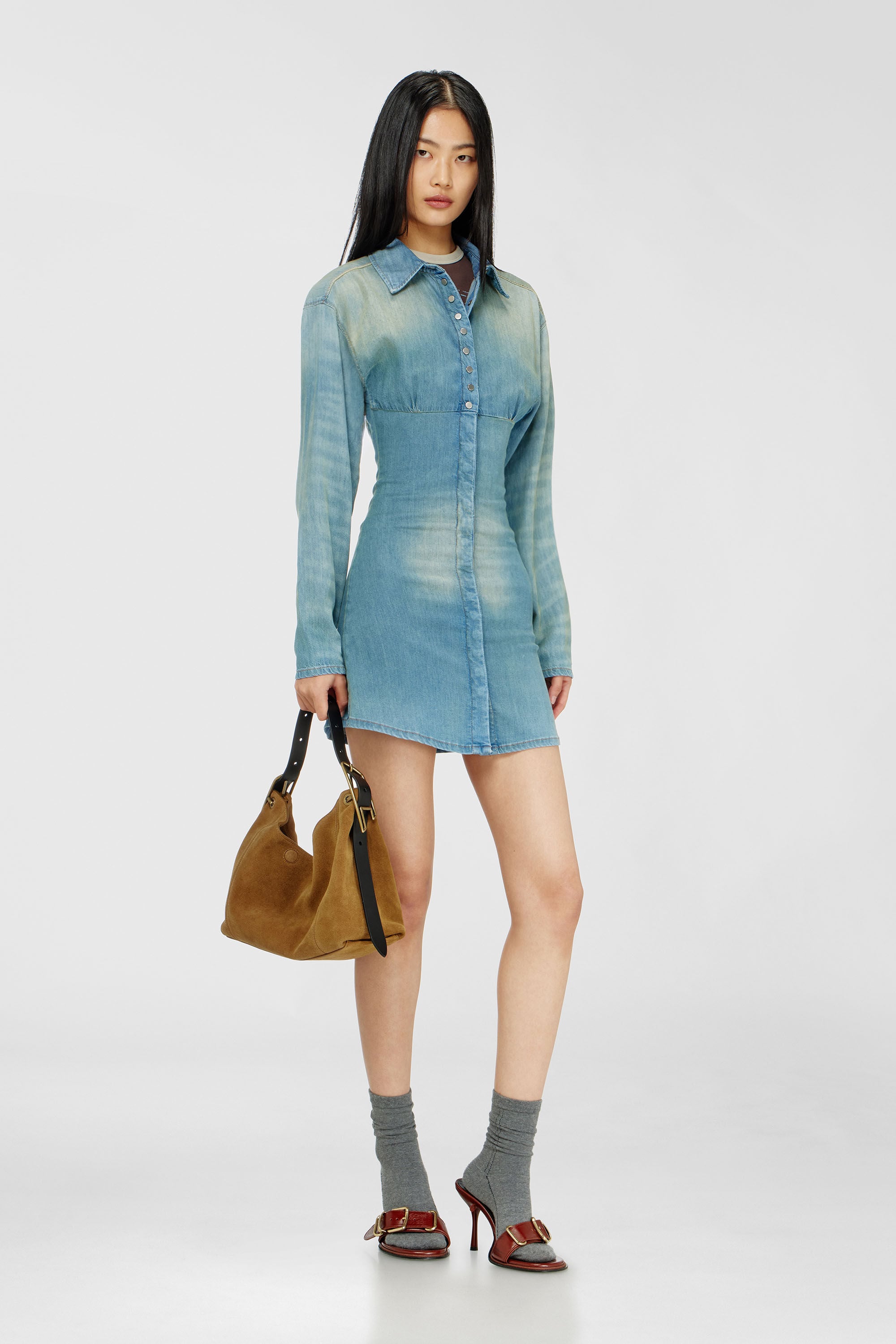 Diesel - DE-VIOLIM-S, Female's デニムドレス in ライトブルー - 1