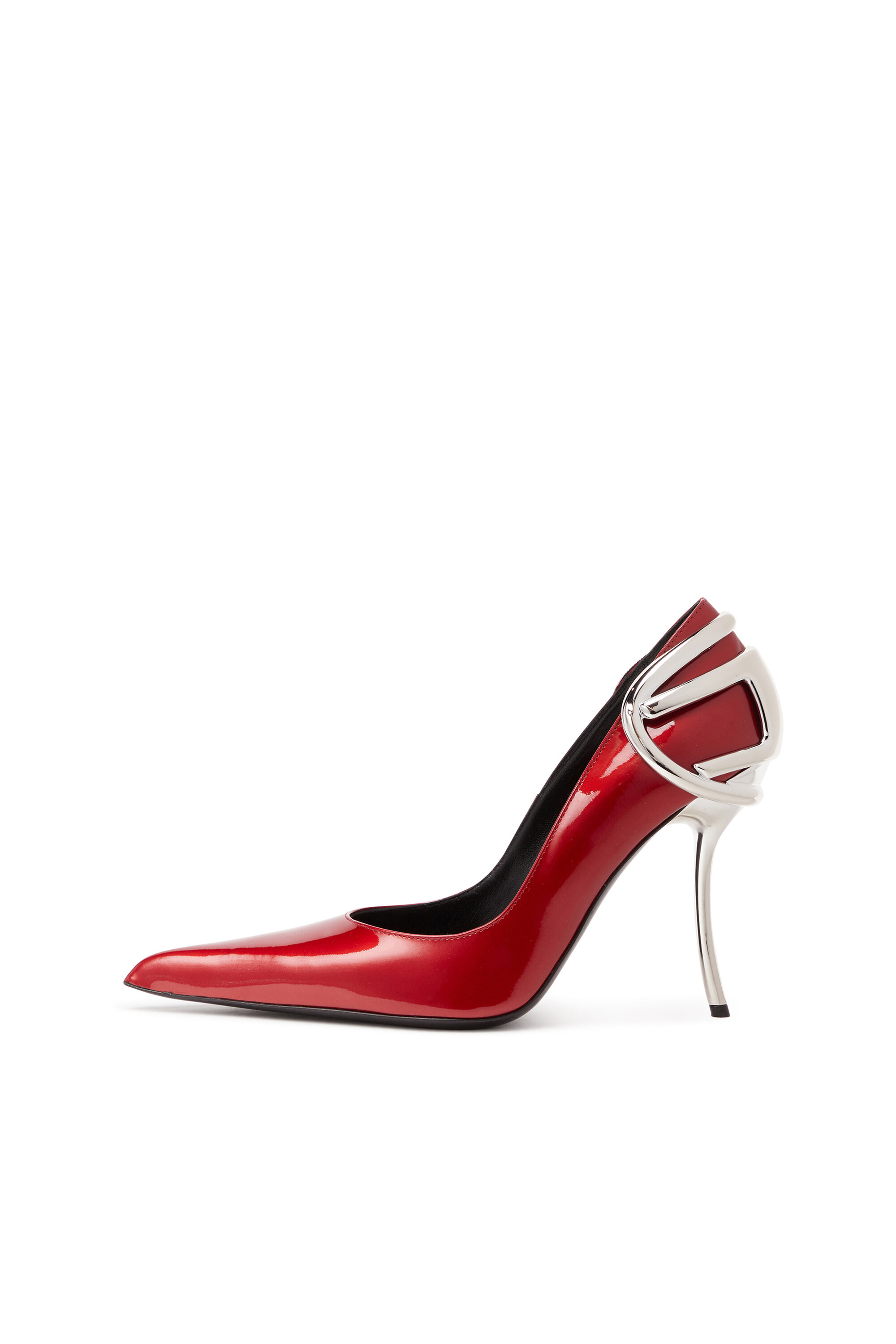 D-TEN&HALF P D-Ten&Half-Patent leather pumps with Oval D