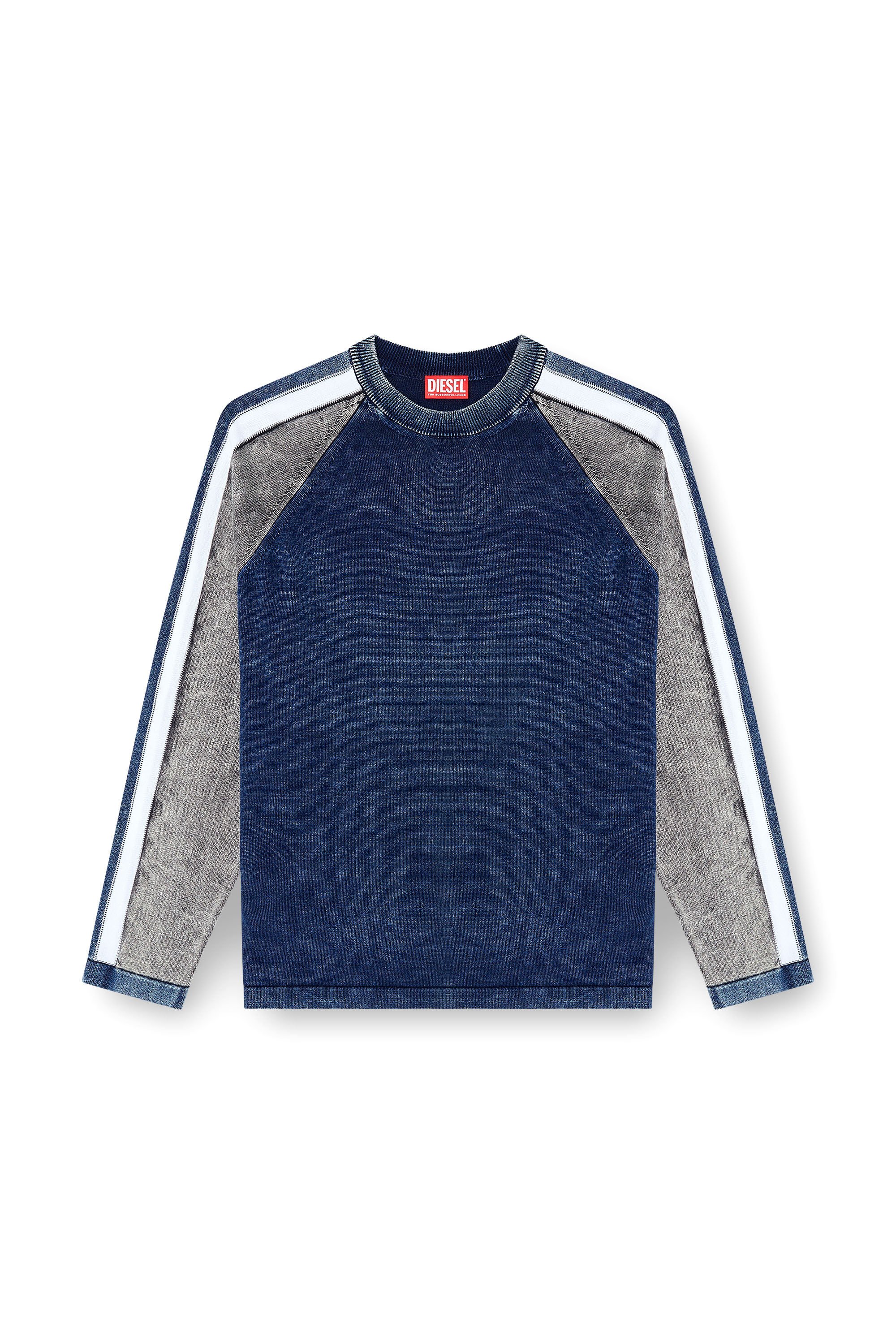 Diesel - K-HERO, Male's プルオーバーニット in ブルー/グレー - 2