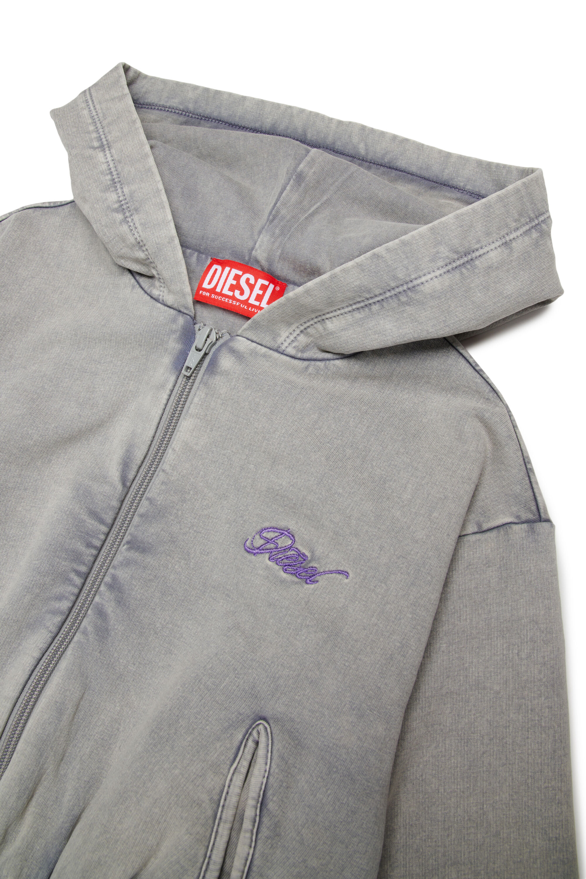 DIESEL グレー ジップアップパーカー S-BOXT-HOOD-ZIP-DEN ジップアップパーカー｜グレー｜メンズ｜DIESEL