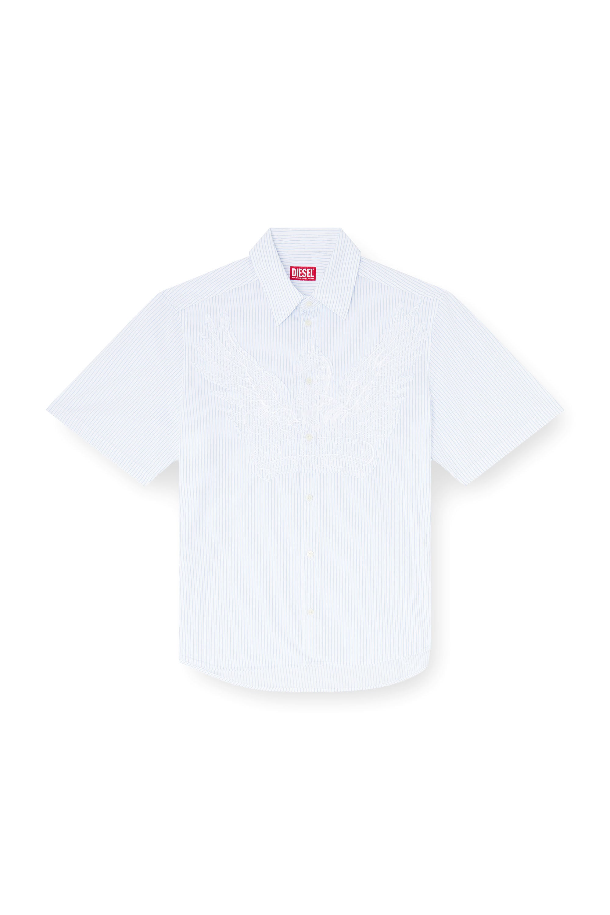 Diesel - S-SIMPLY-SS-KNBS, Male's 半袖シャツ in ライトブルー - 2