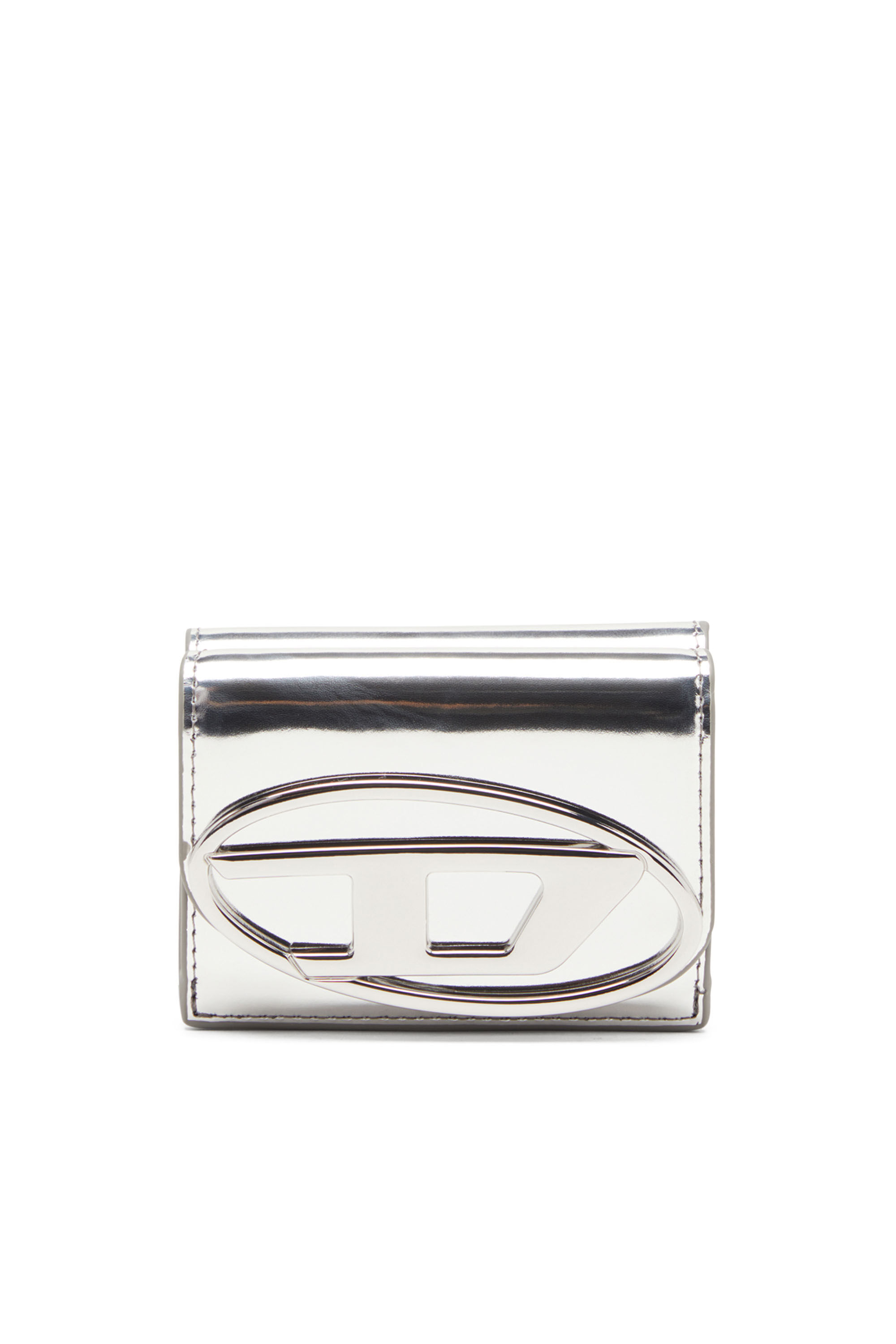 Diesel - 1DR TRI FOLD COIN XS II, Female's Tri-fold wallet in mirrored leather in シルバー - 1