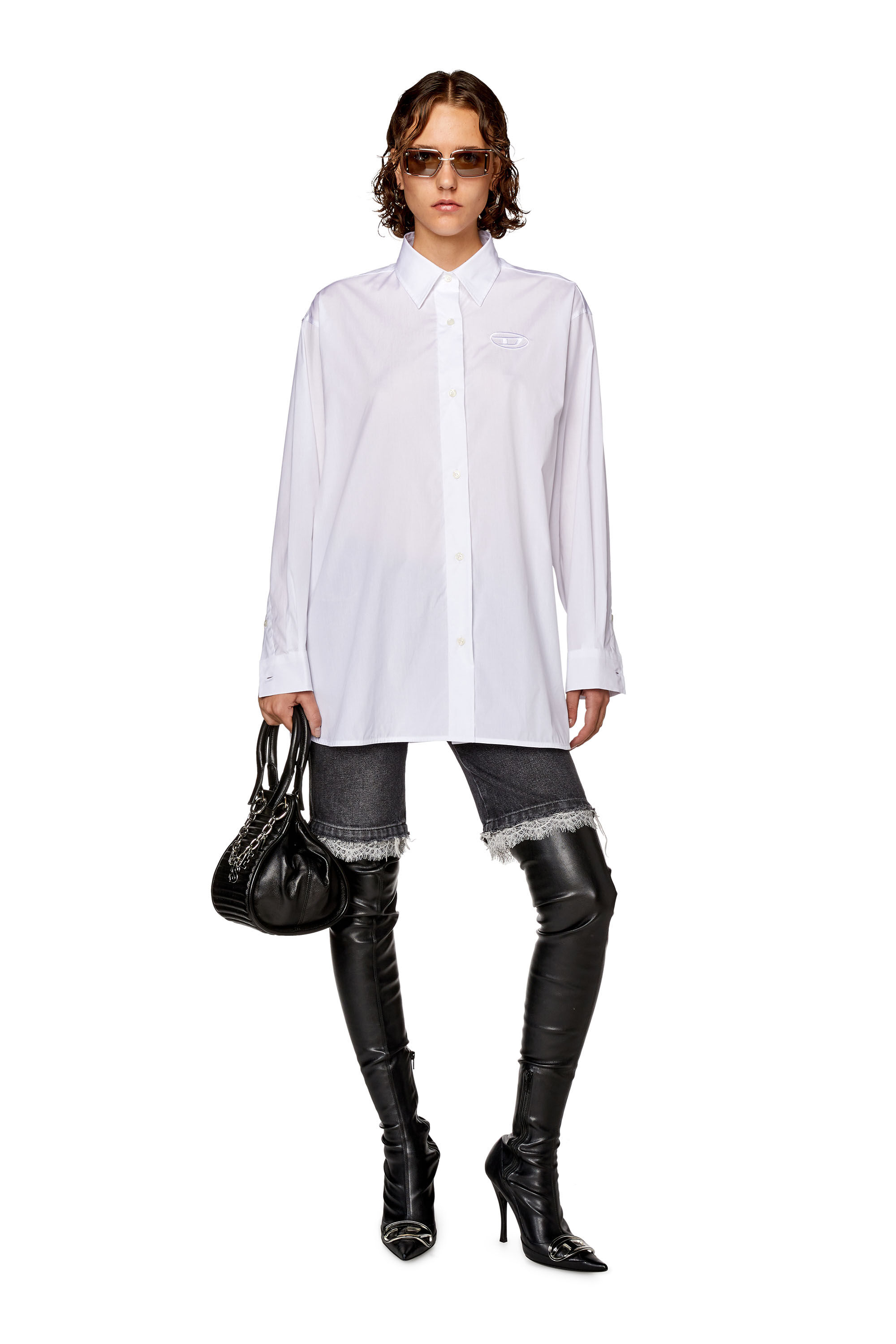 Diesel - C-BRUCE-B, Female's ルーズフィット シャツ in ホワイト - 1
