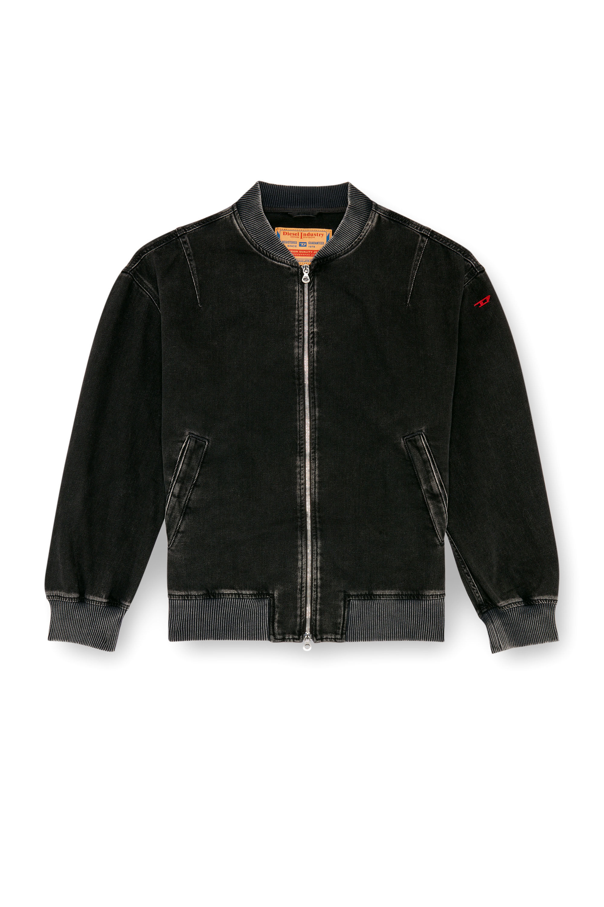 Diesel - D-VINZ, Male's Bomber jacket in clean-wash denim in ブラック - 2