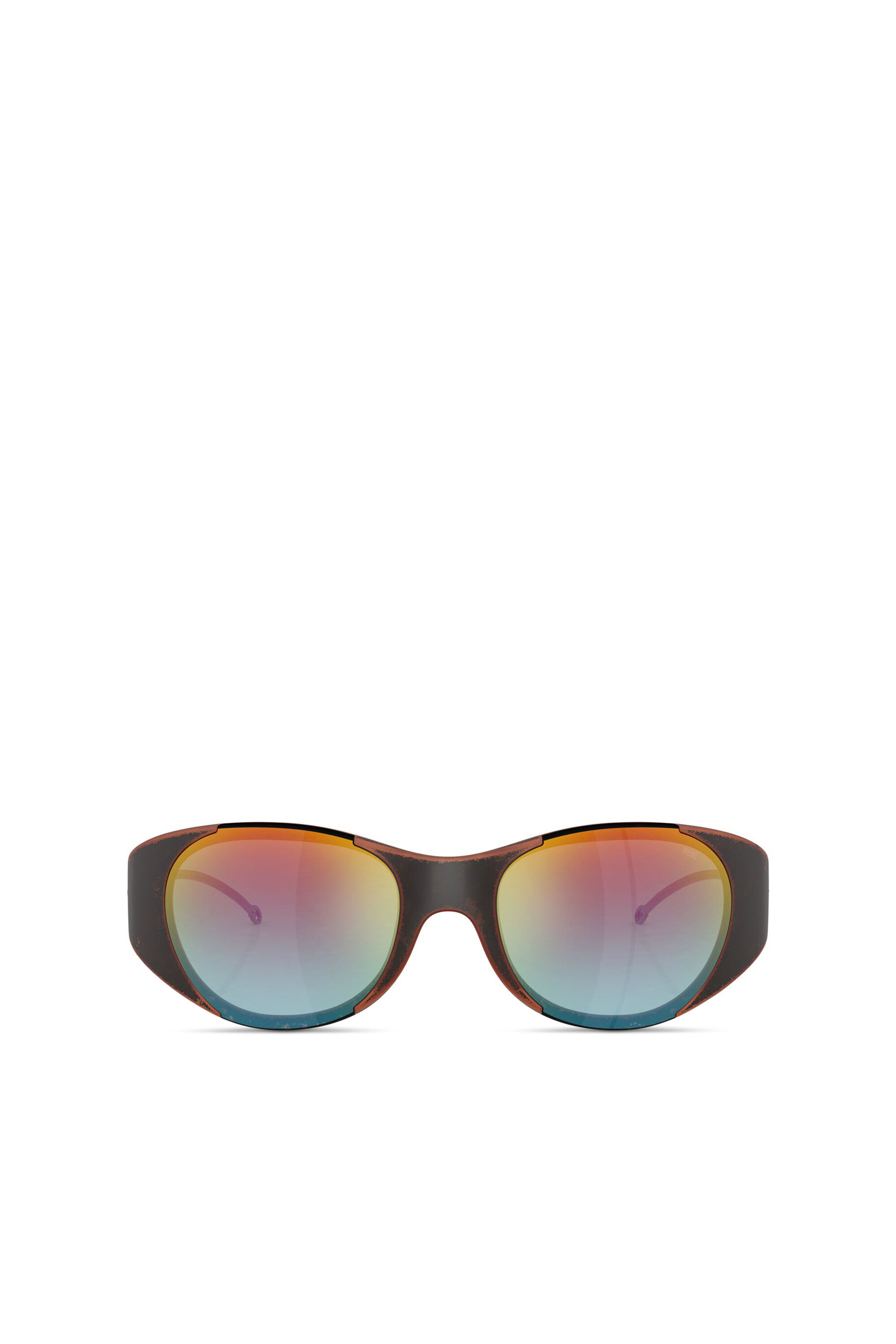 Diesel - 0DL3003, Unisex's Iconic oval sunglasses in オレンジ/グレー - 1