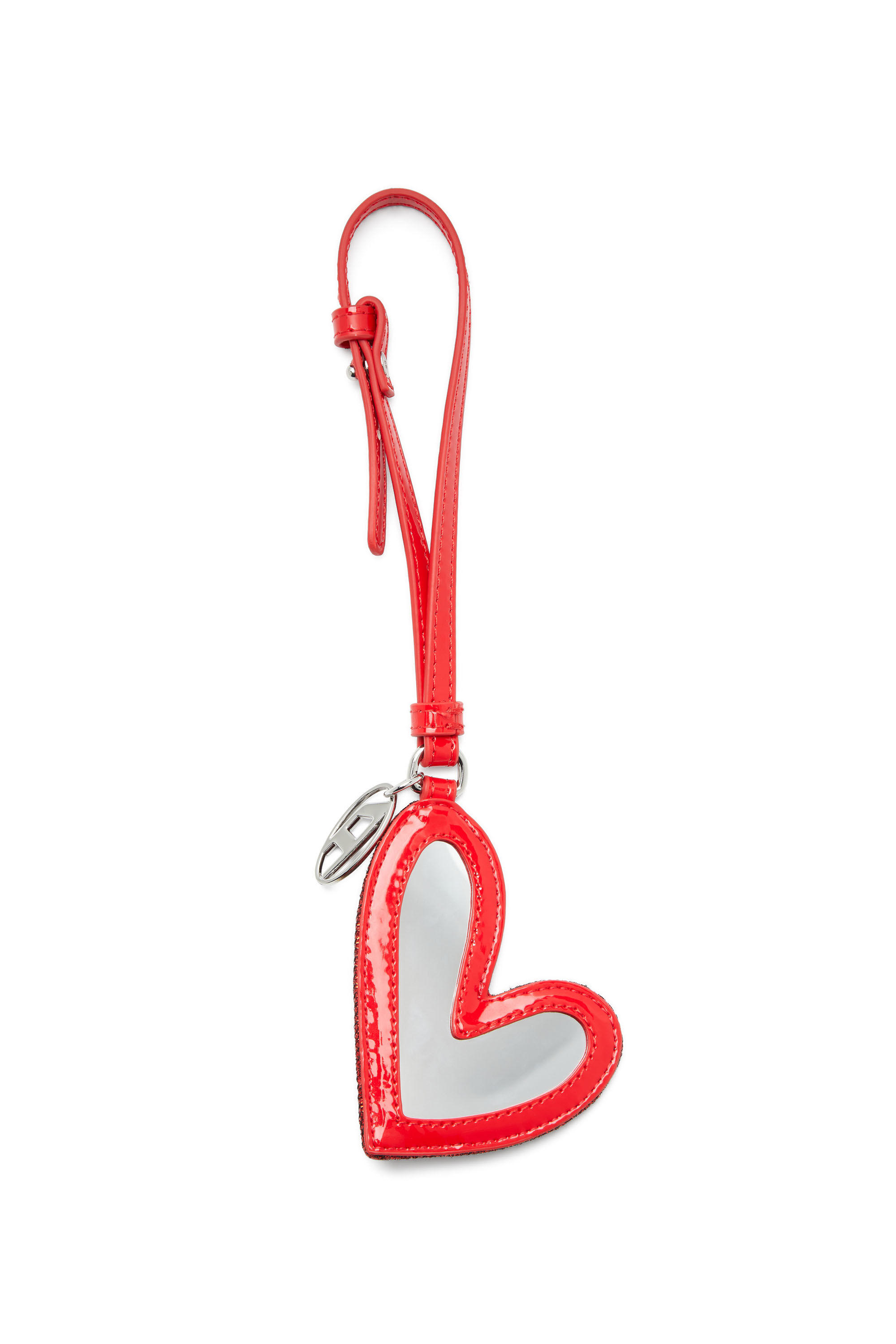 Diesel - PLAY MIRROR, Female's Heart charm with logo in metal in レッド - 2