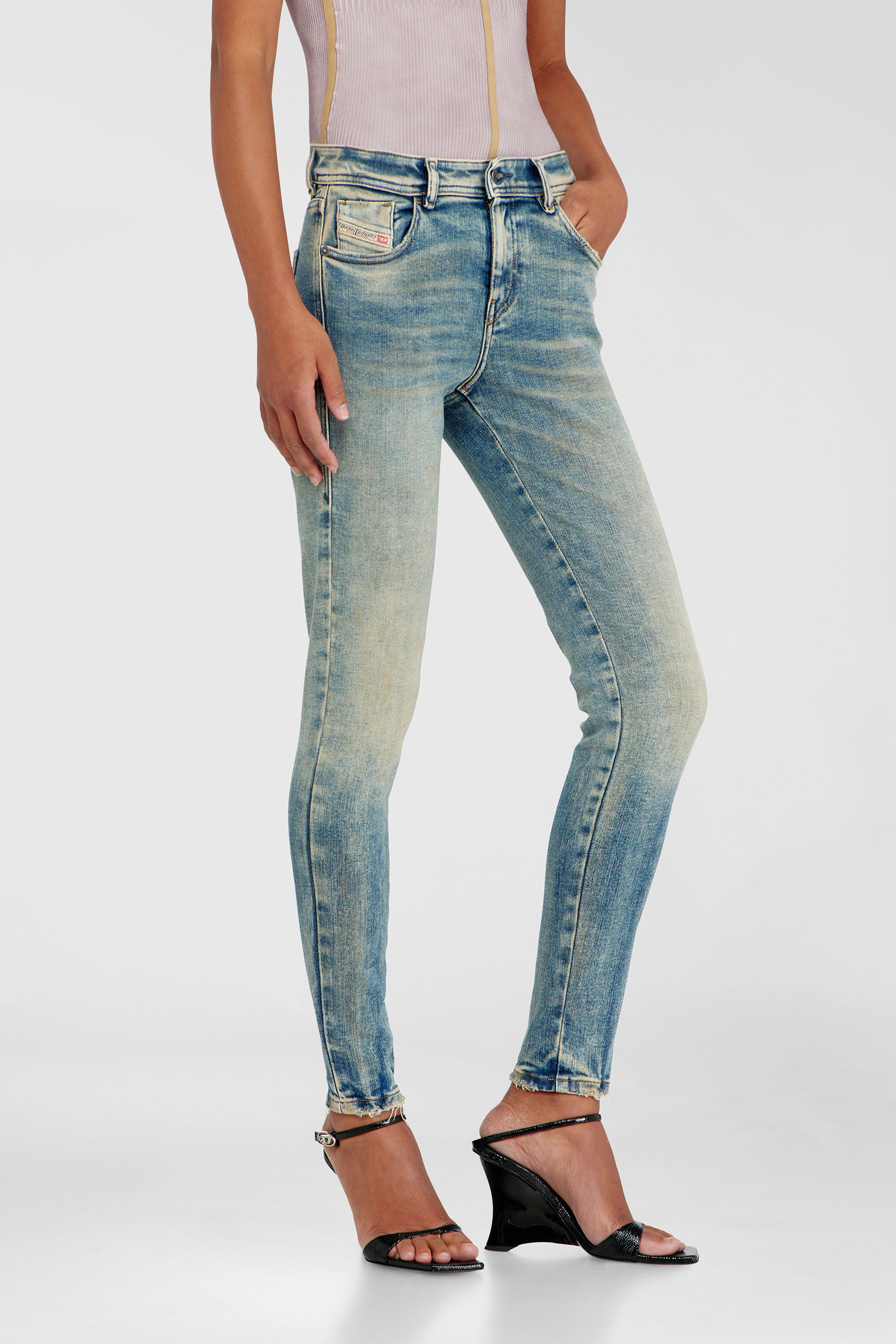 Diesel - Female's Skinny Jeans 2017 Slandy 09P73, ミディアムブルー - 7