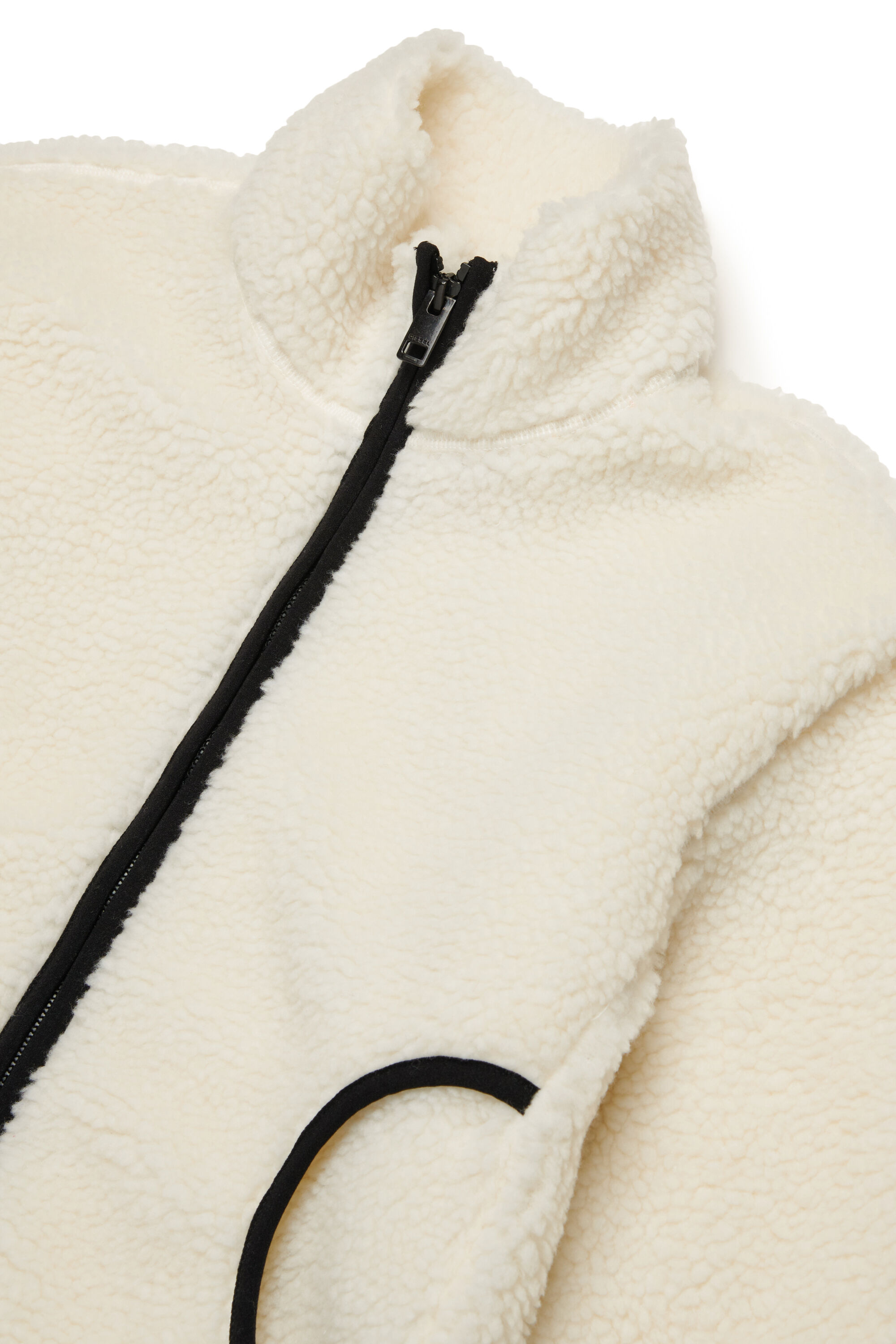 JFCHIBI Teddy jacket with Oval D logo｜ホワイト｜ガールズ｜DIESEL
