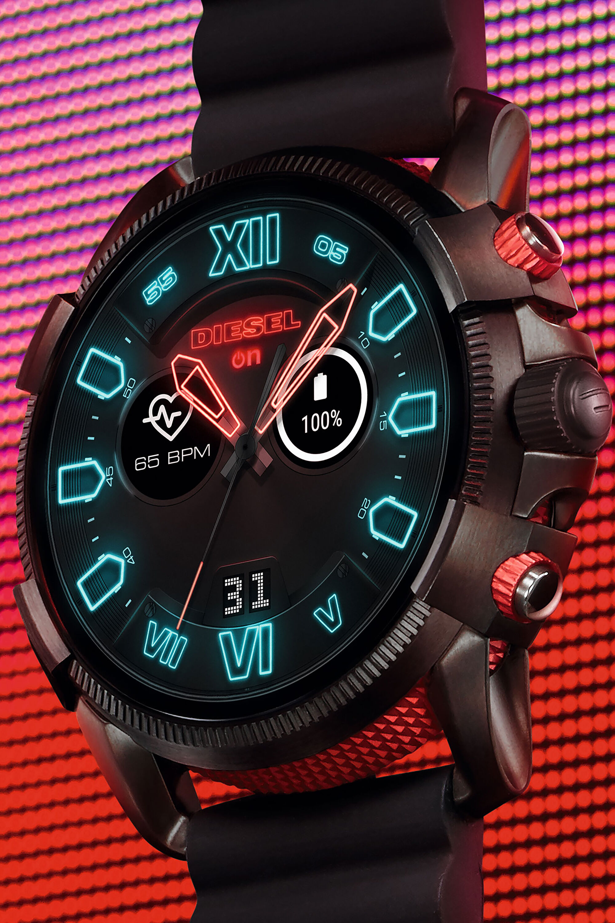 Diesel - DT2010, Male's Full Guard 2.5 smartwatch black silicone in ブラック - 4